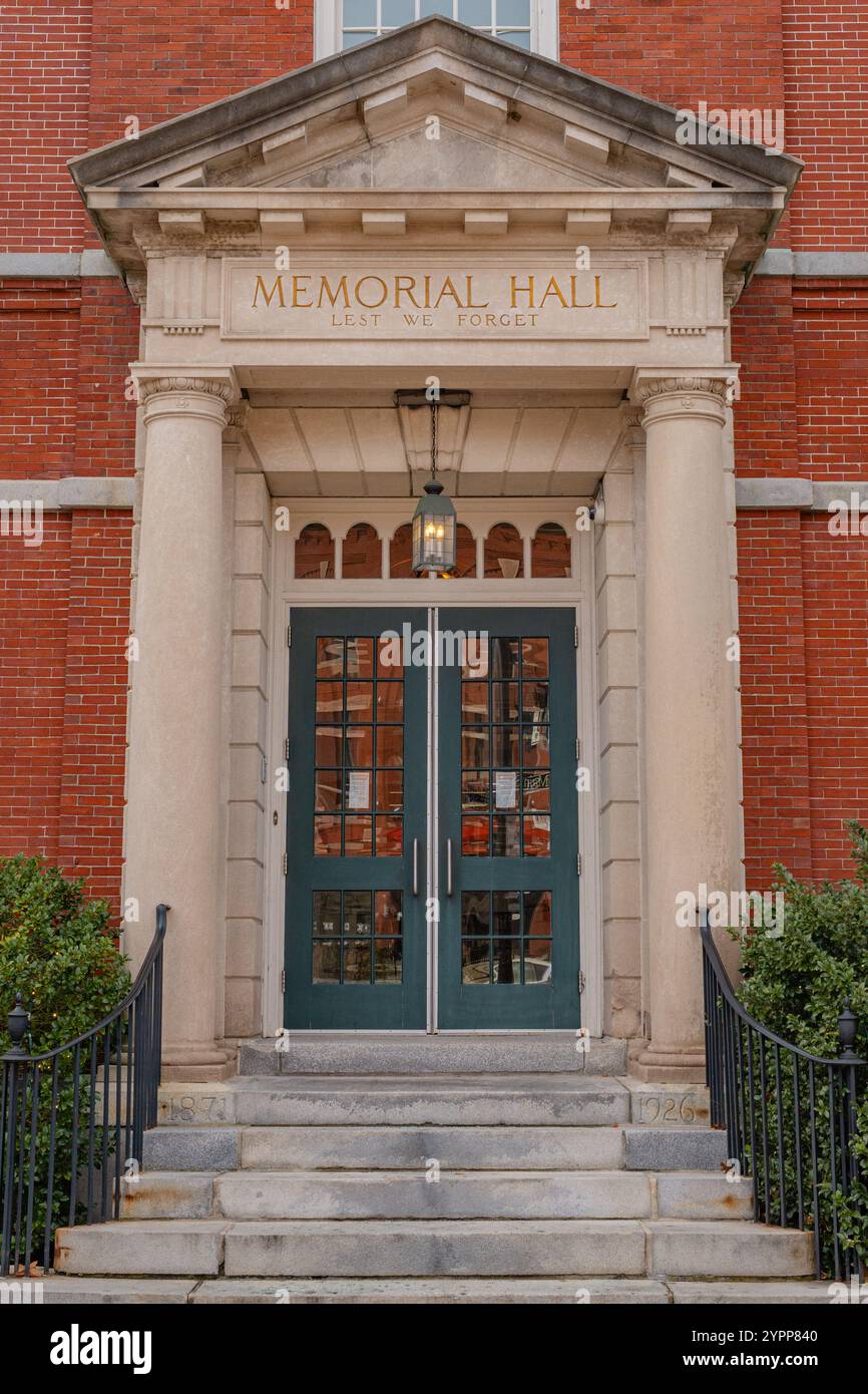 Andover, MA, USNovember 27, 2024 Andover's historic Memorial Hall