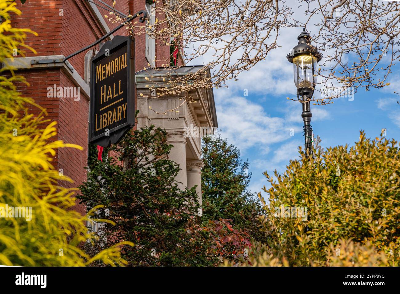 Andover, MA, USNovember 27, 2024 Andover's historic Memorial Hall