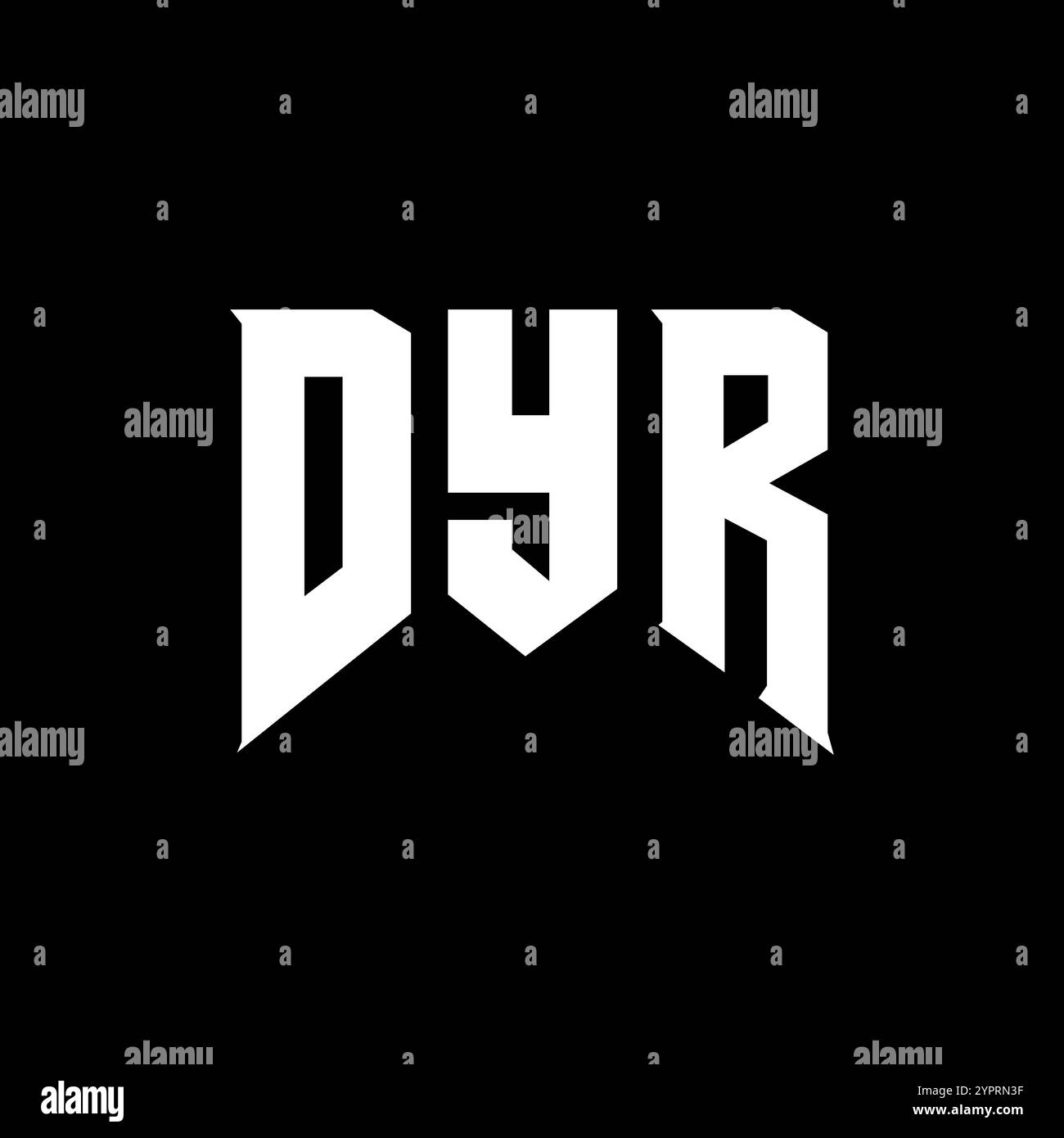 DYR letter logo design for technology company. DYR logo design black ...