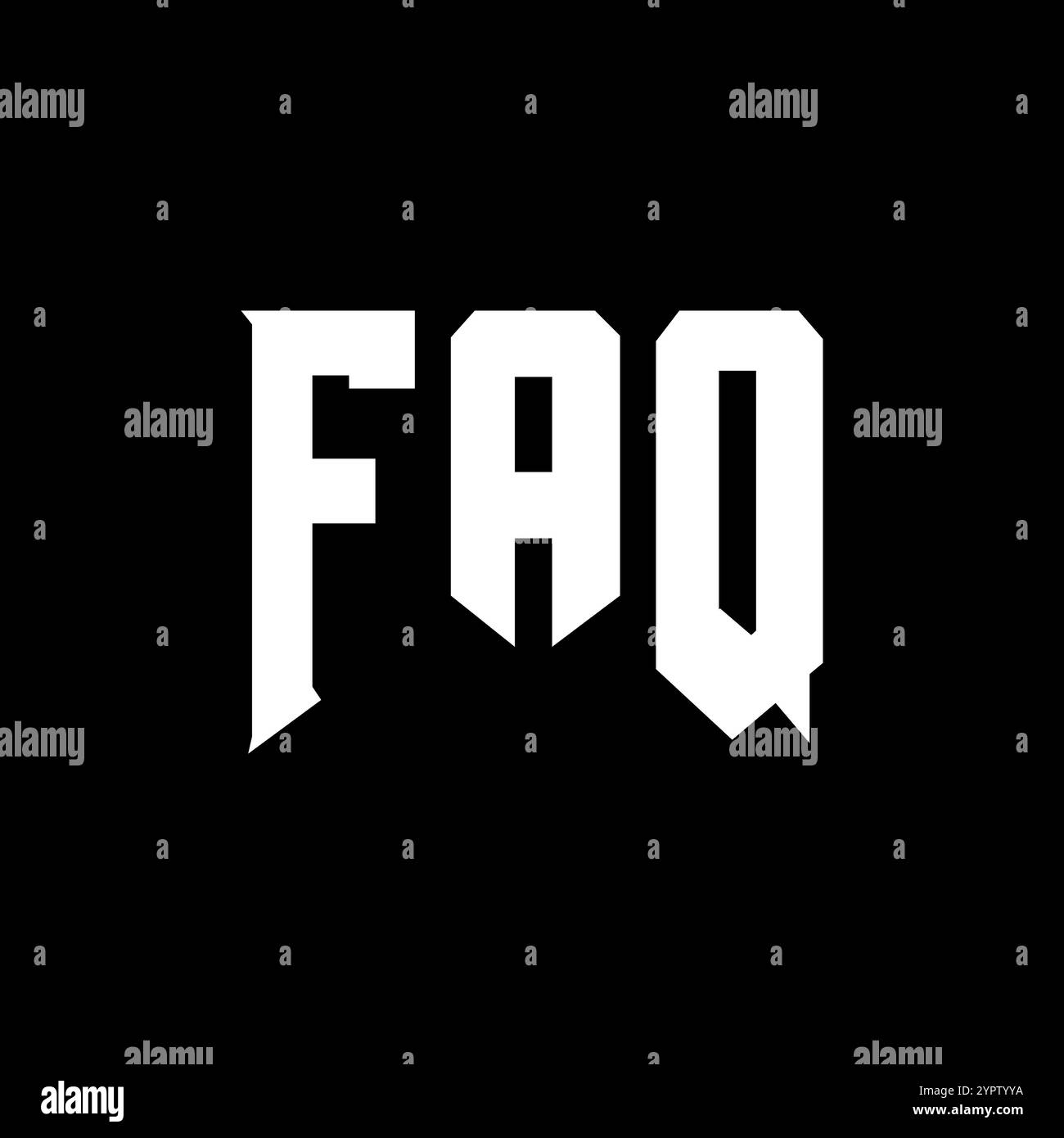 FAQ letter logo design for technology company. FAQ logo design black ...
