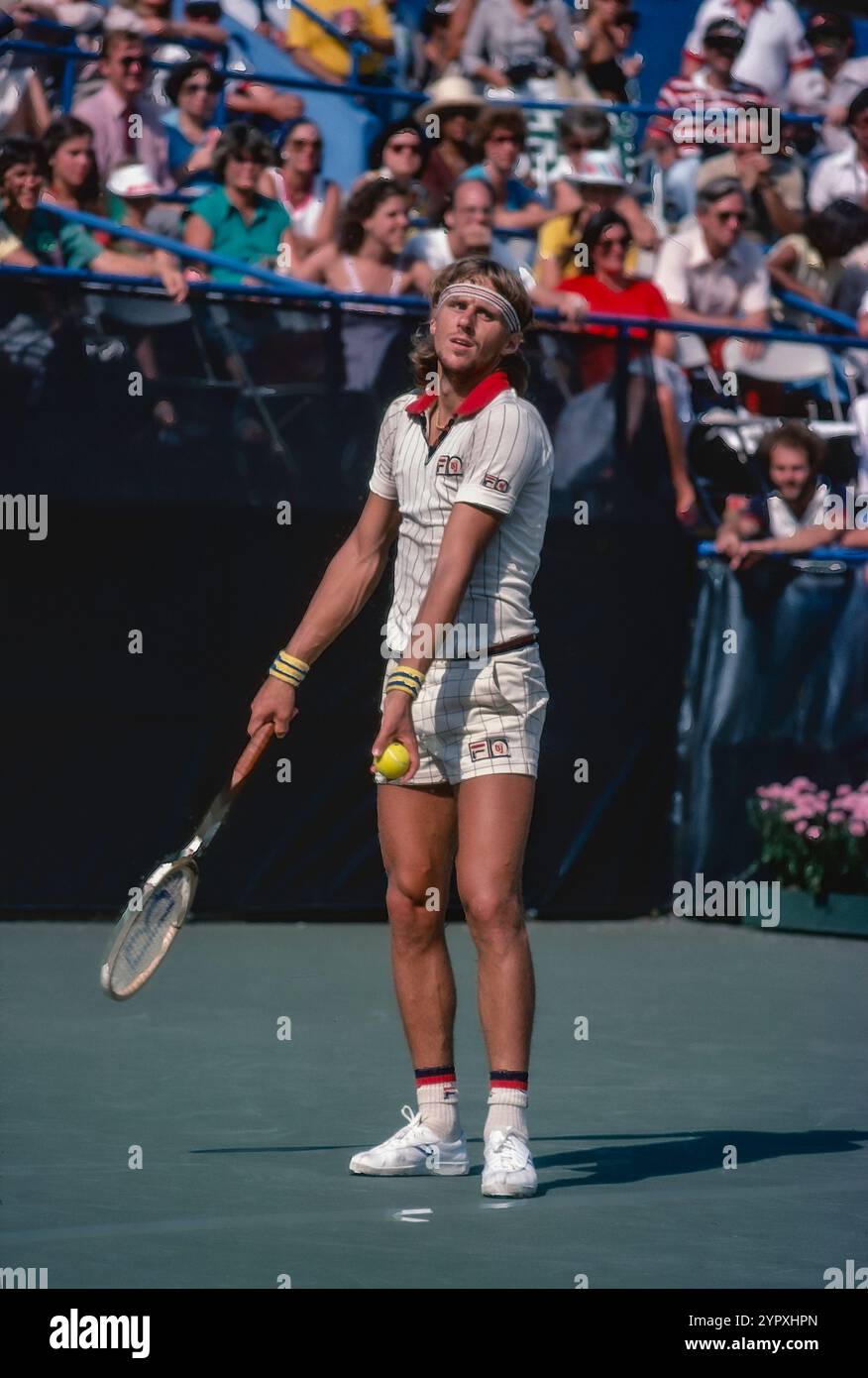 Bjorn Borg (SWE) competes in the 1978 US Open Tennis Championships. Stock Photo