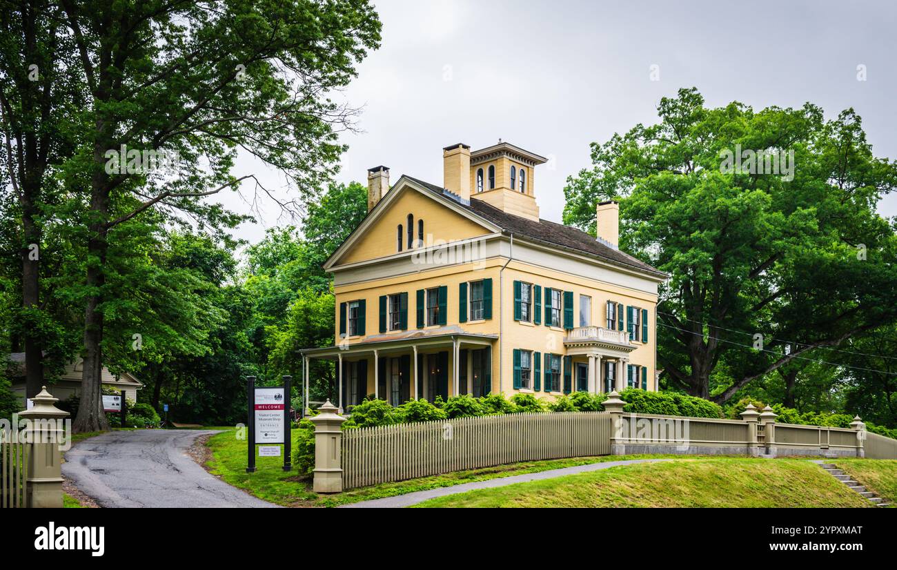 The Dickinson Homestead was the birthplace and home from 1855 to 1886 of 19th-century American poet Emily Dickinson. Stock Photo