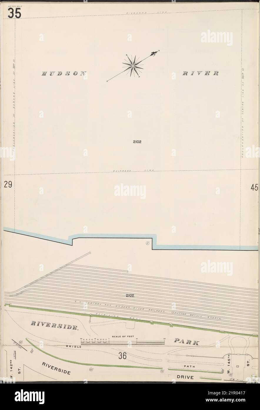 Manhattan, V. 11, Plate No. 35 [Map bounded by Hudson River, Riverside ...