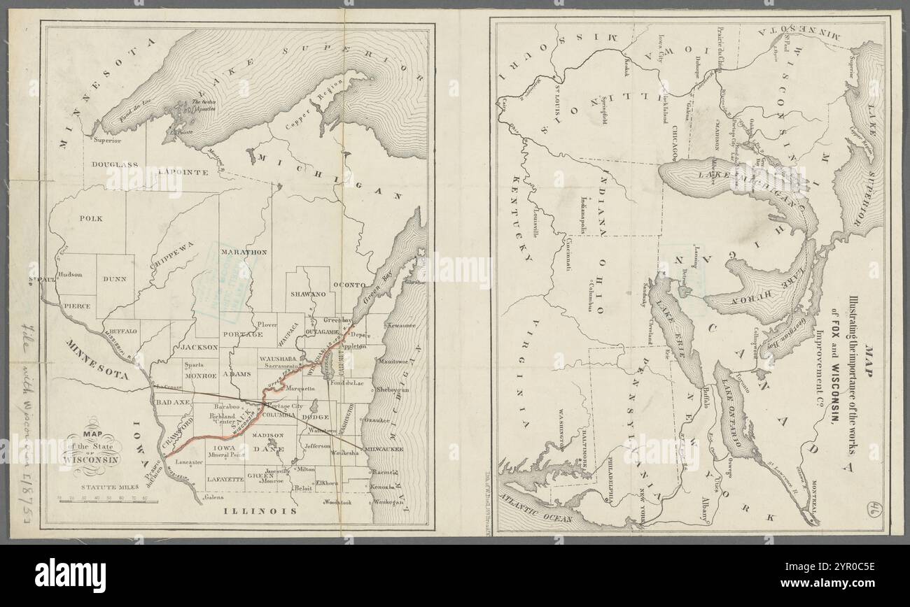 Fox State Map Map of the state of Wisconsin. Map illustrating the importance of the ...