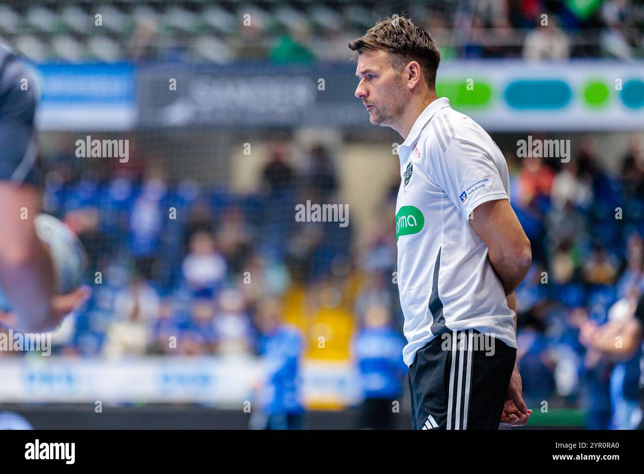 Christian Prokop (TSV Hannover-Burgdorf, Trainer)   GER, TBV Lemgo Lippe vs. TSV Hannover-Burgdorf, Handball, 1. Bundesliga, 12. Spieltag, Spielzeit 2024/2025, 01.12.2024  Foto: Eibner-Pressefoto/Jan Rollinger Stock Photo