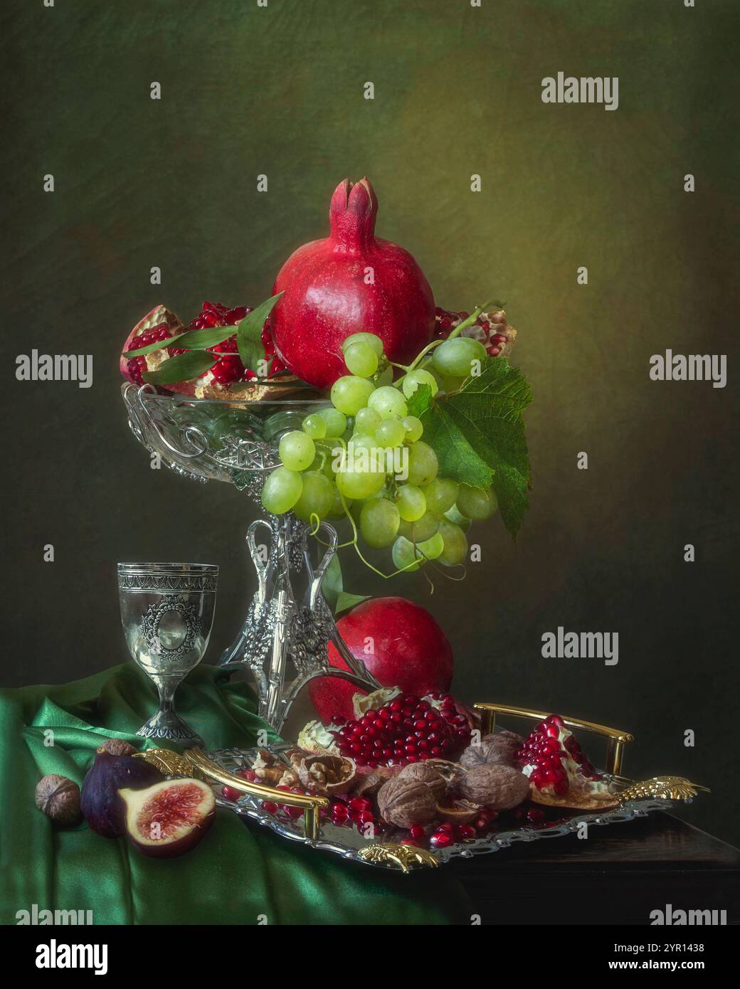 Still life with fruits vase Stock Photo - Alamy