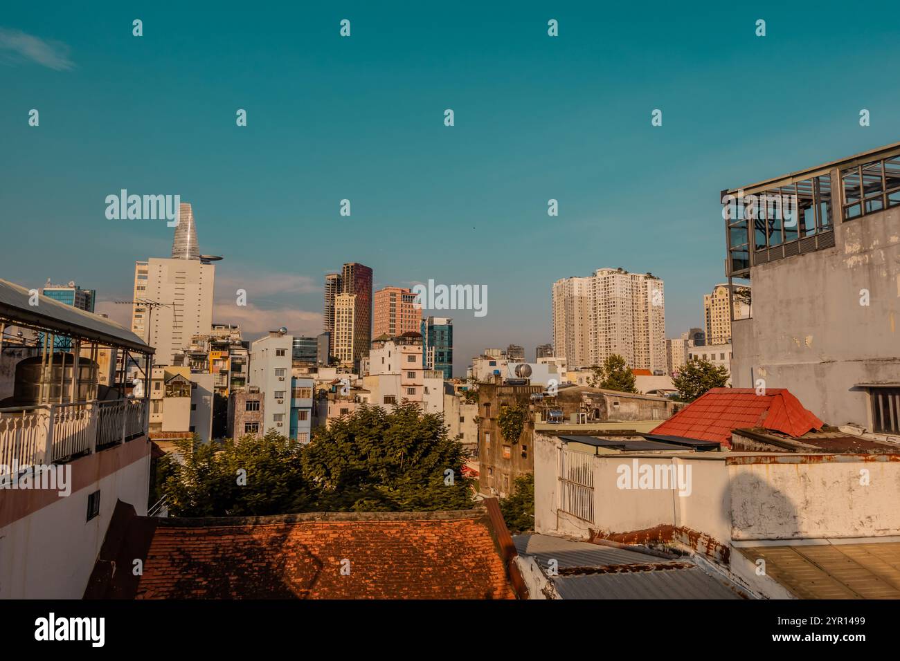 Ho Chi Minh City, Vietnam - October 3, 2024 - panoramic aerial view of ...