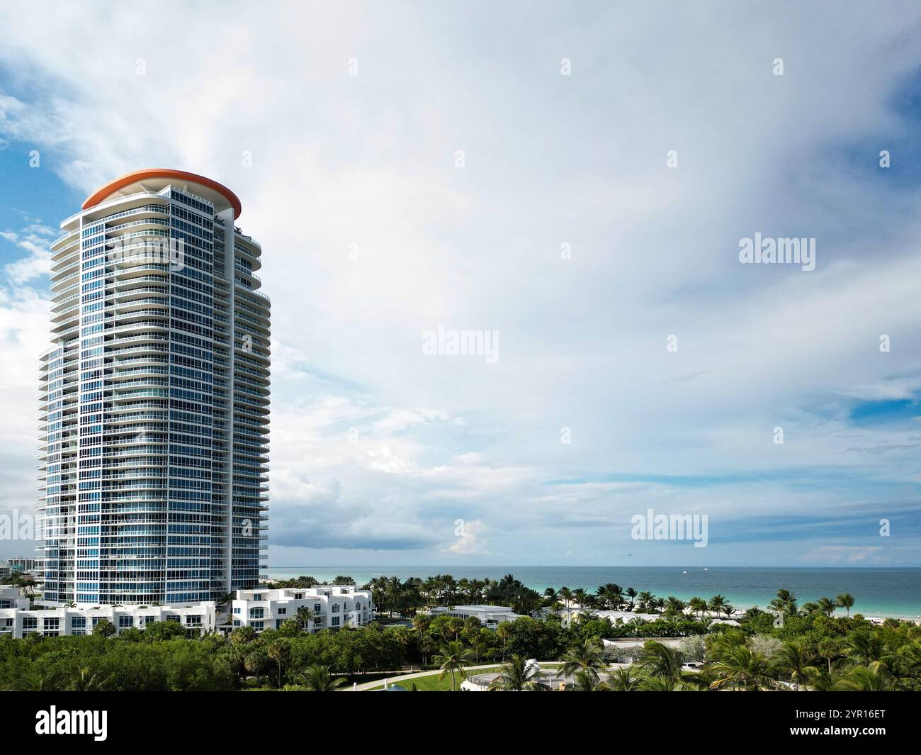 Picture of Miami beach waterfront condos aerial hi-res stock photography and ...
