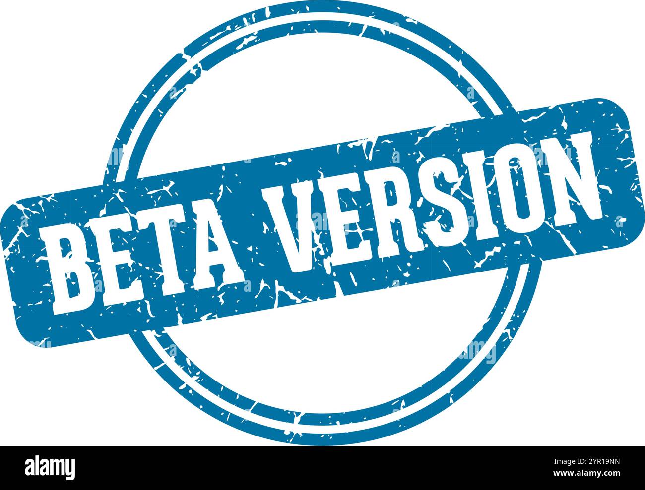 beta version round stamp isolated on transparent background. beta version stamp Stock Vector