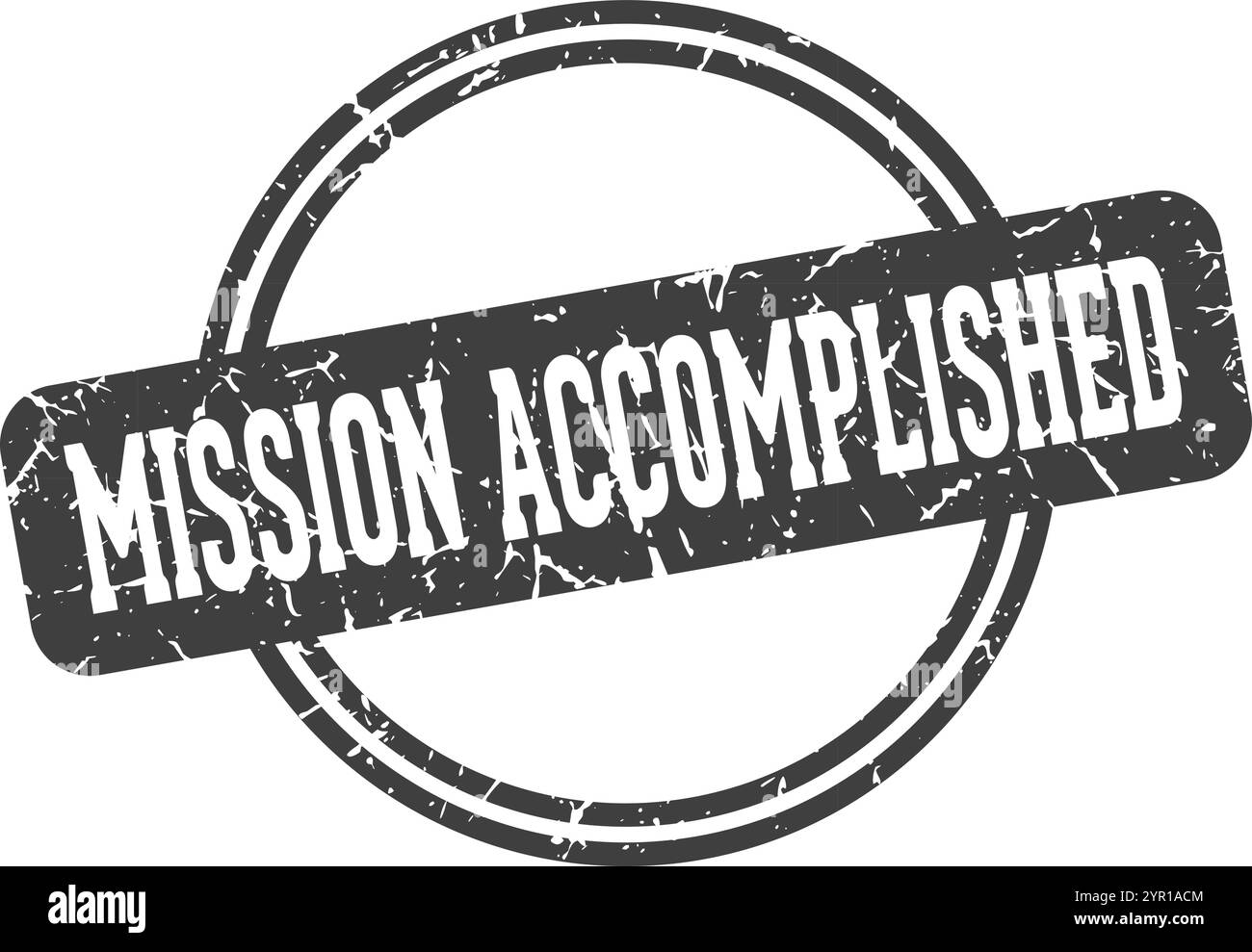 mission accomplished round stamp isolated on transparent background. mission accomplished stamp Stock Vector