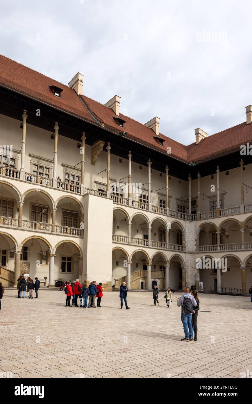 Cracow, Poland - October 1, 2023: The arcaded Renaissance-style ...