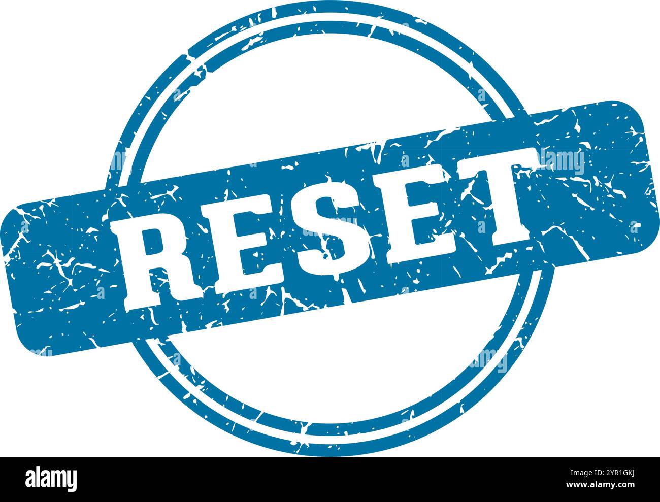 reset round stamp isolated on transparent background. reset stamp Stock Vector