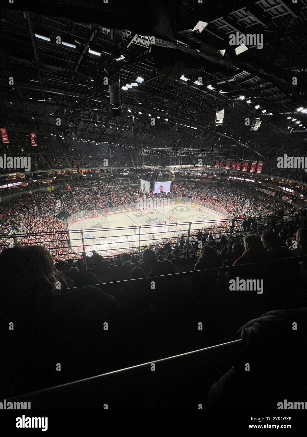 Ice hockey in the LANXESS arena Kölner Haie - Smartphone Captured Stock Image