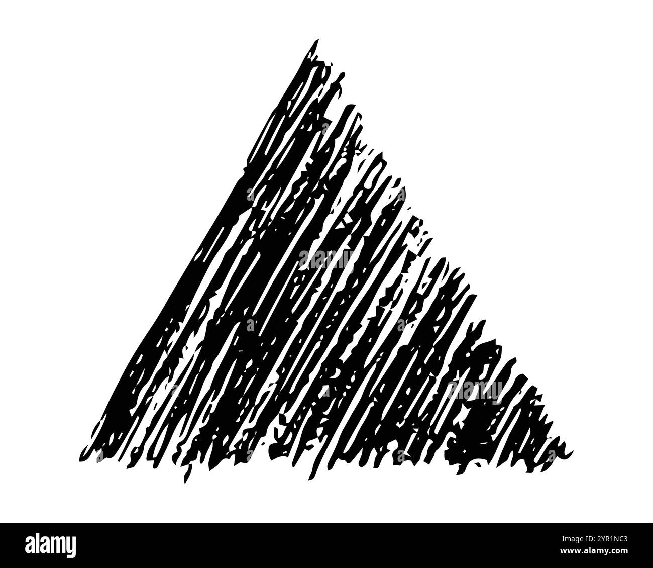 Sketch Scribble Smear Triangle. Hand drawn Pencil Scribble. Vector illustration. Stock Vector