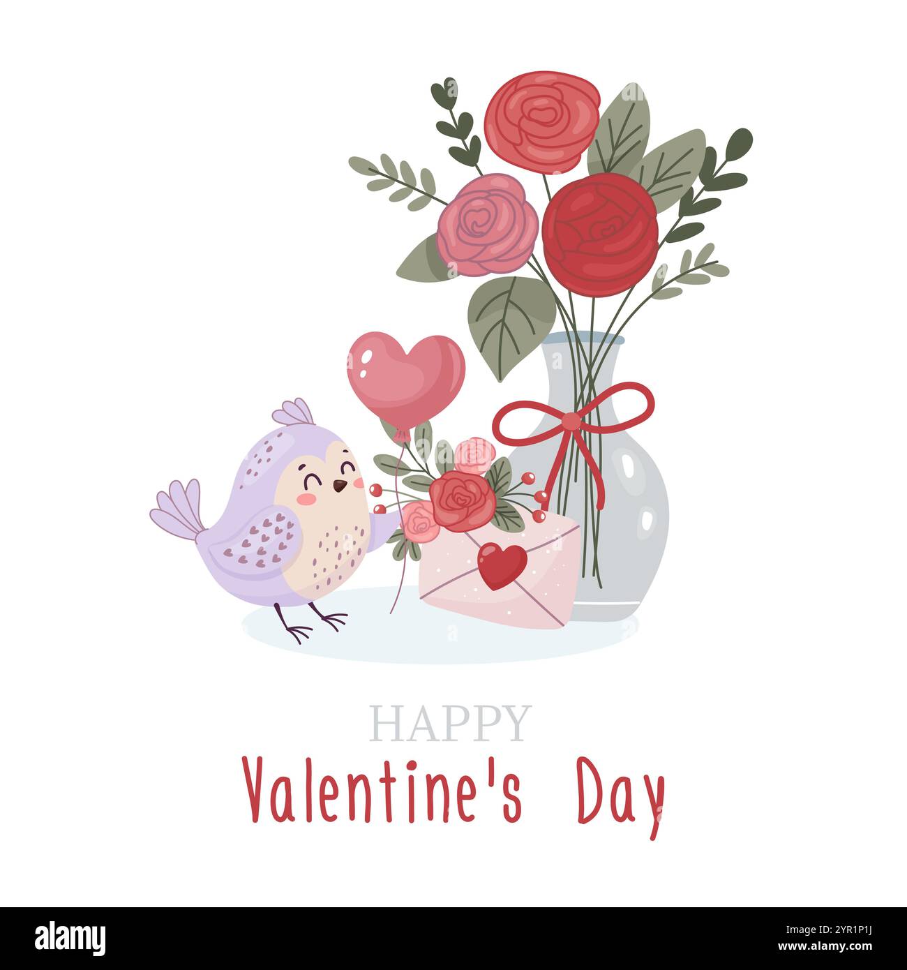 Red roses bouquet funny Stock Vector Images - Alamy