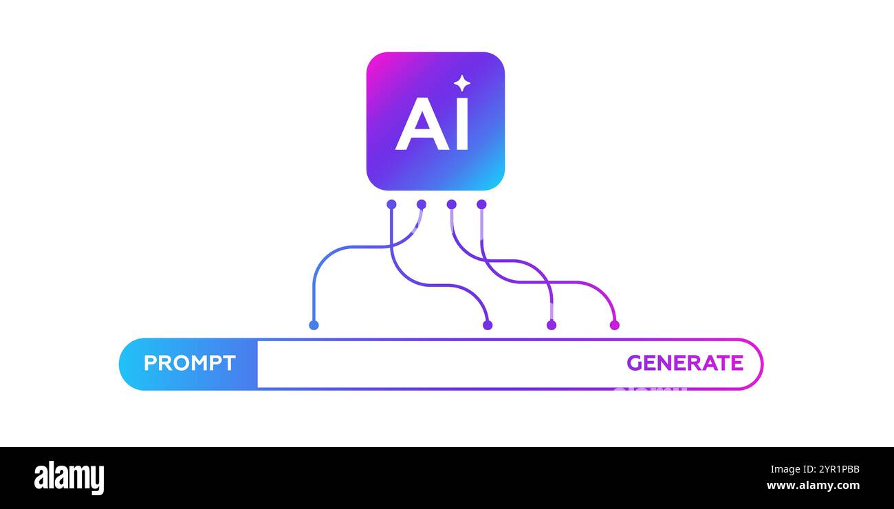 Purple gradient AI logo with star design, modern typography, and ...