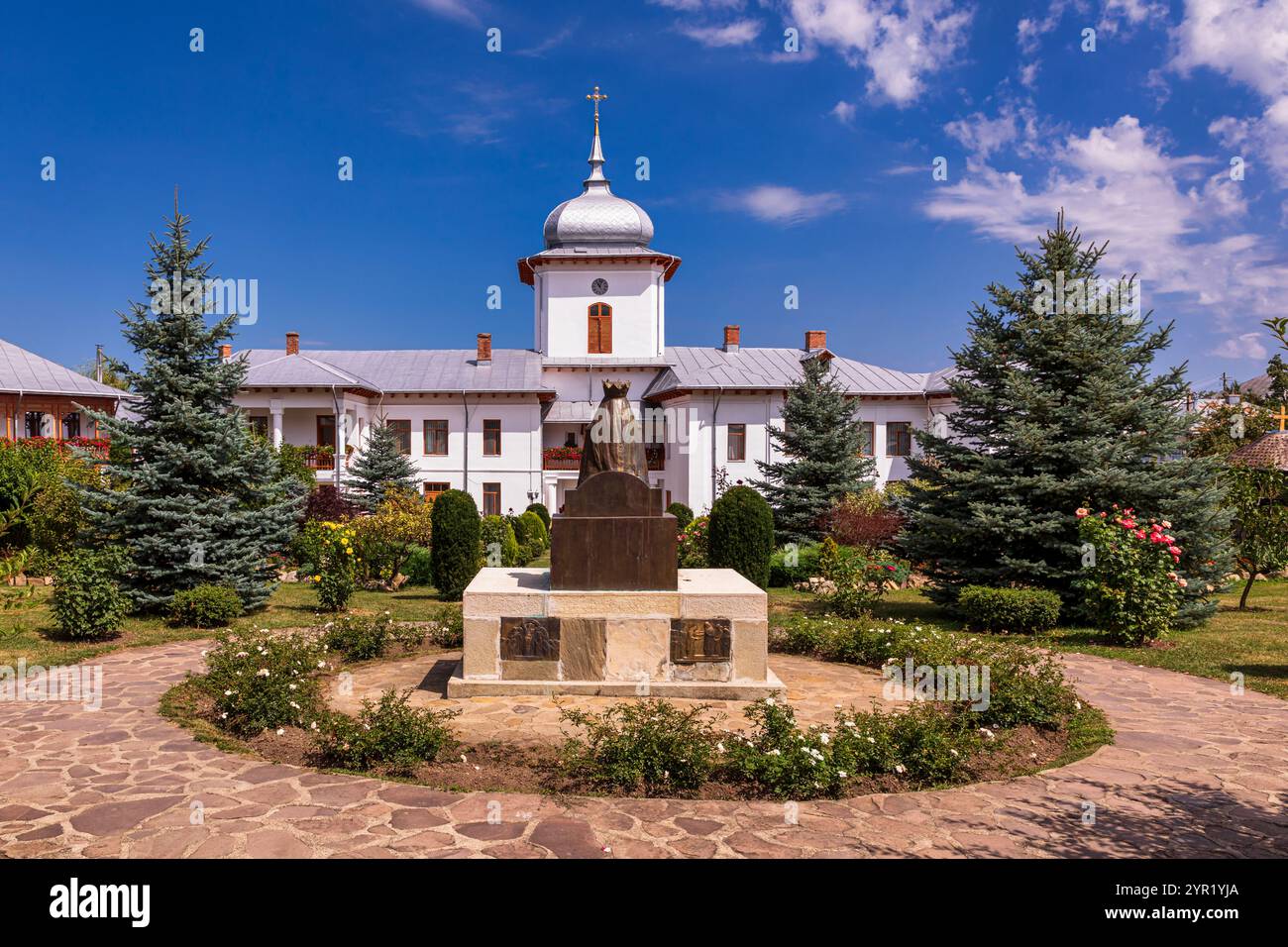 Văratec Monastery, Văratec village, Agapia Commune, Neamț County, Romania Stock Photo