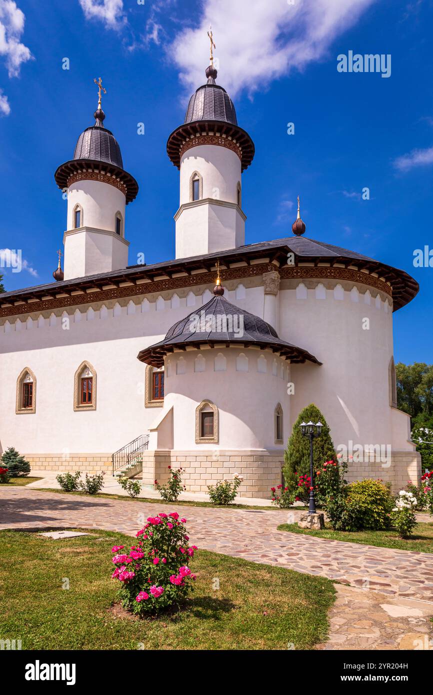 Văratec Monastery, Văratec village, Agapia Commune, Neamț County, Romania Stock Photo