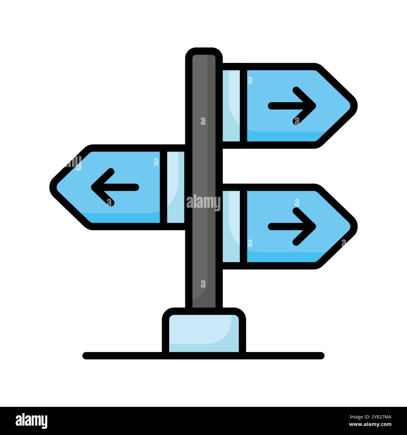 Grab this amazing vector of signpost in modern style, direction board ...