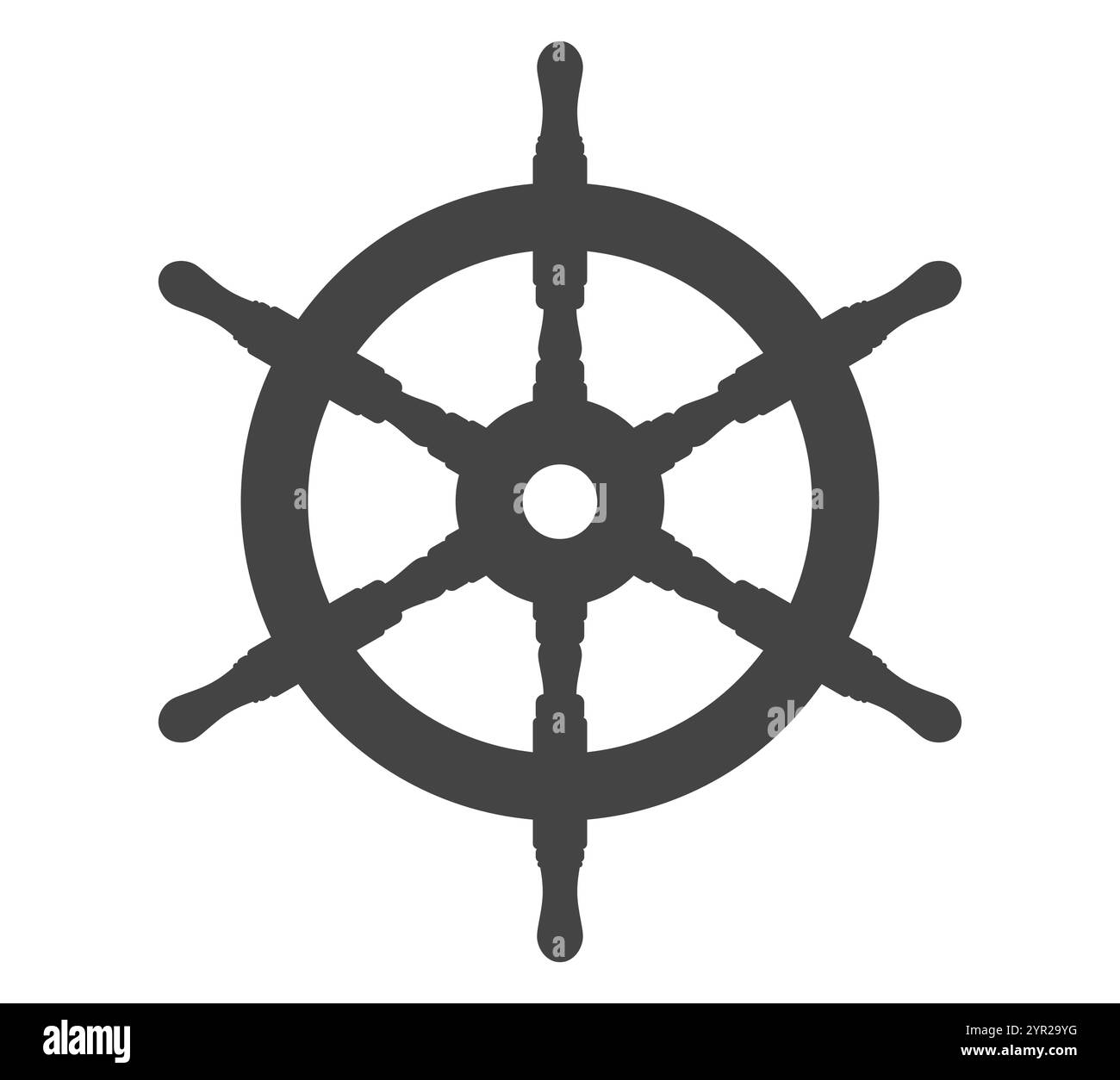 Ship rudder icon symbol shape. Ship helm logo sign. vessel Steering ...