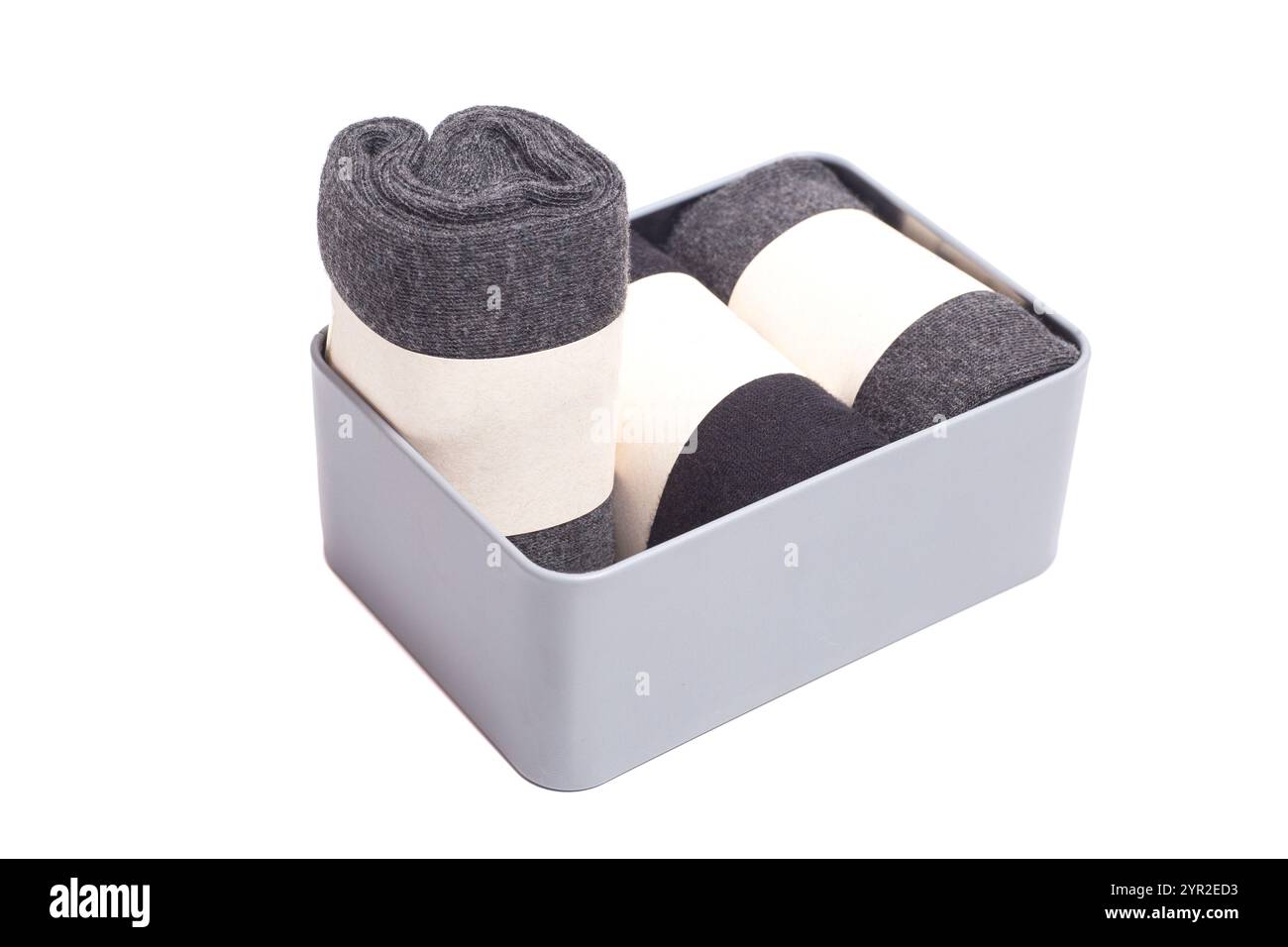 man's socks, isolated on white Stock Photo