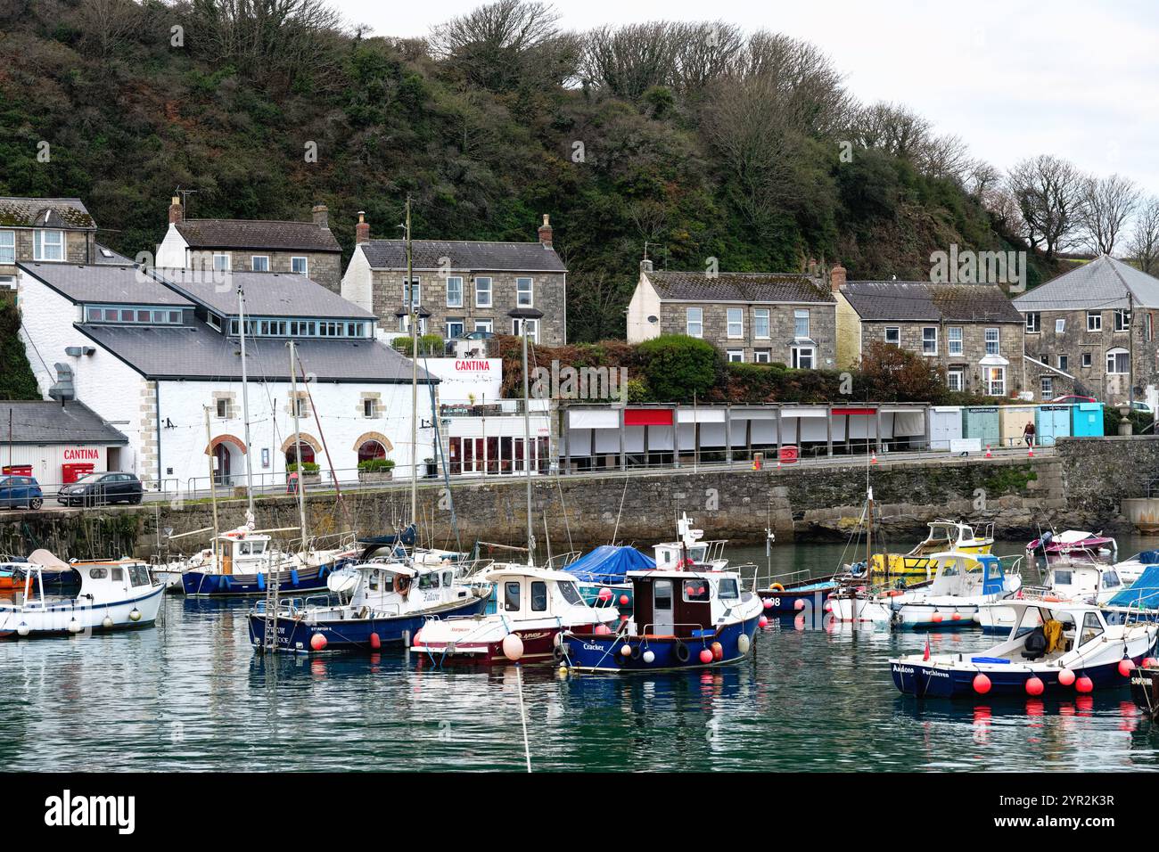 Porthleven harbour near Helston on an autumnal day Cornwall England UK Stock Photo