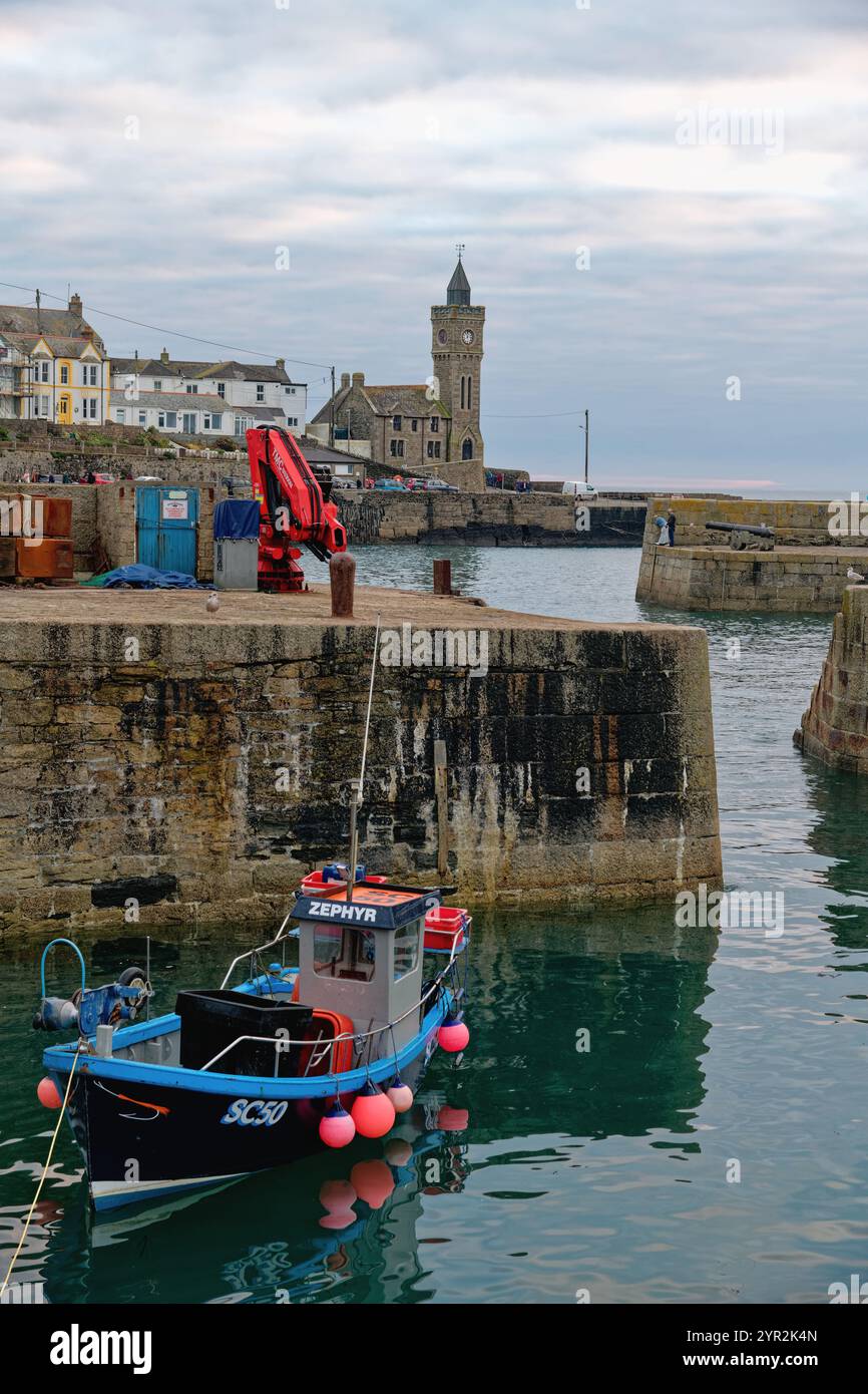 Porthleven harbour near Helston on an autumnal day Cornwall England UK Stock Photo