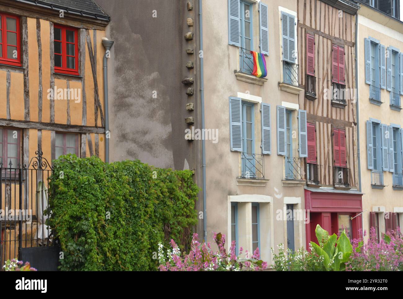 Le Mans is a French town with old-world charm that is the capital of the Sarthe department in the Pays de la Loire. It is known for the Le Mans 24hour Stock Photo