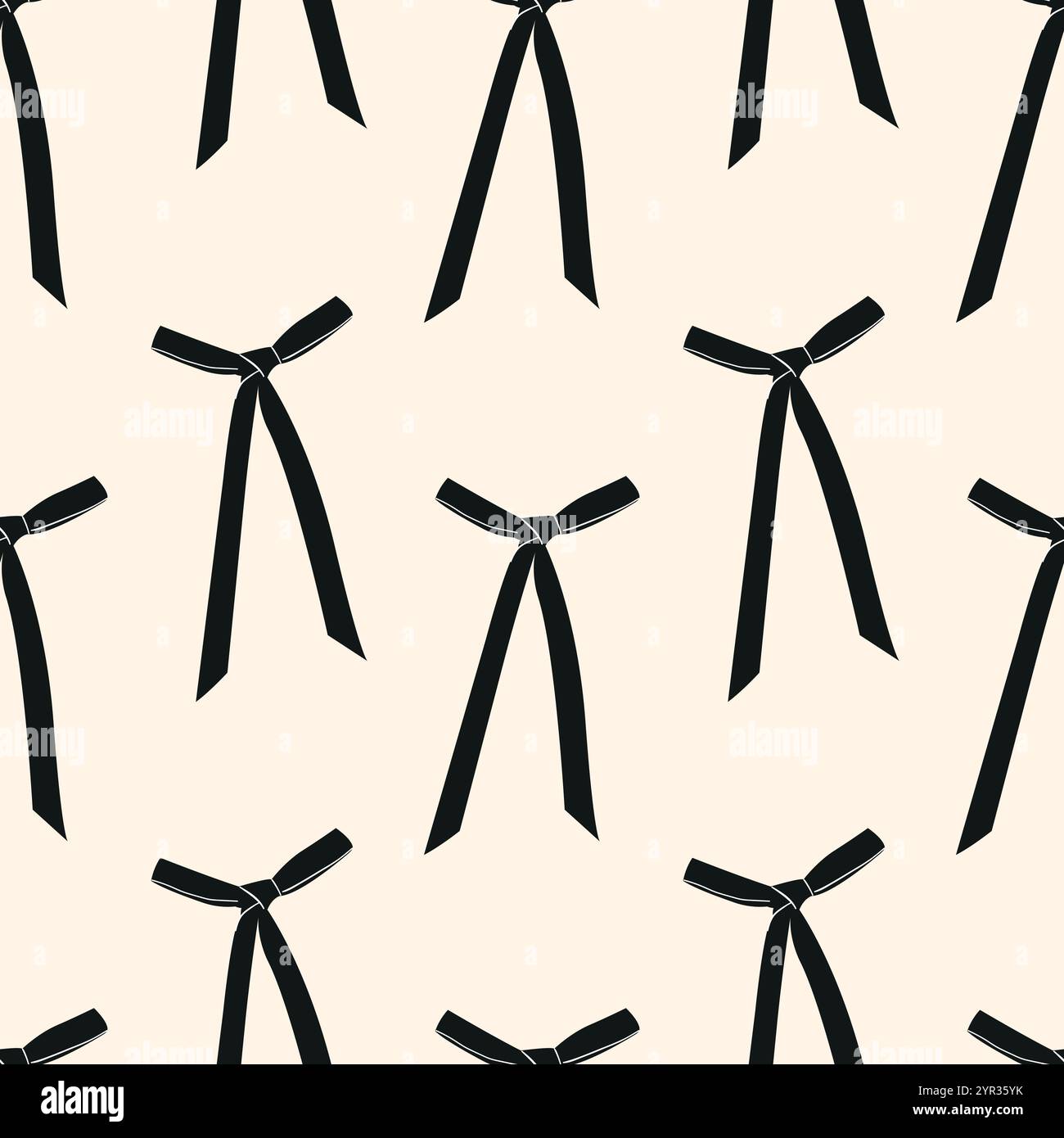 Seamless pattern with bow knots, gift ribbons. Stock Vector