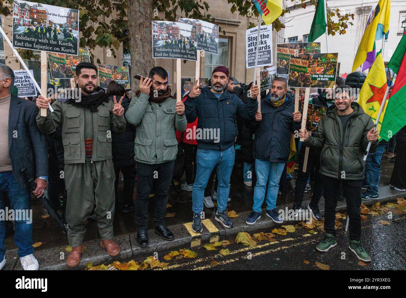 London, UK. 1st December, 2024. Members of the Kurdish community ...