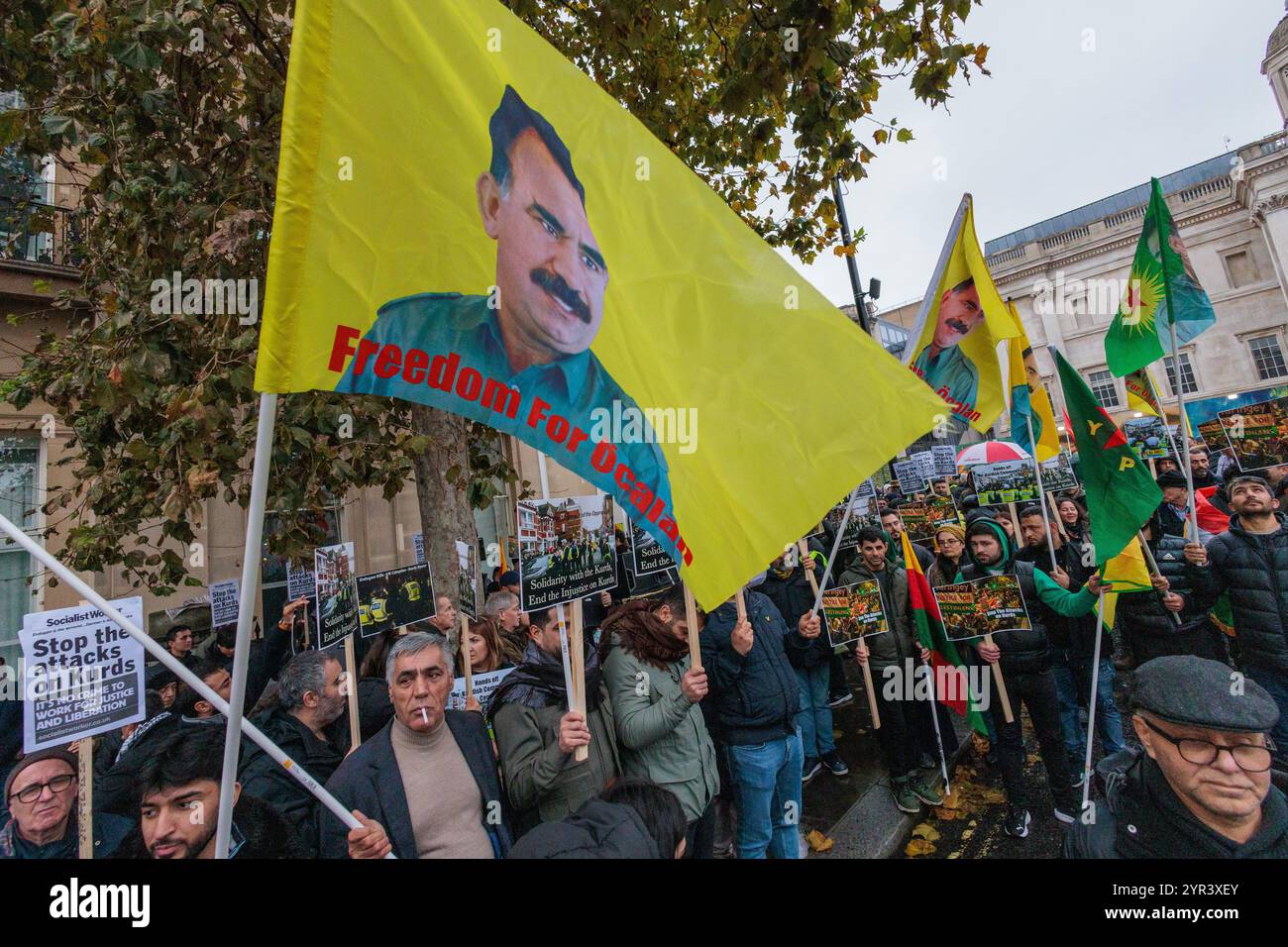 London, UK. 1st December, 2024. Members of the Kurdish community ...
