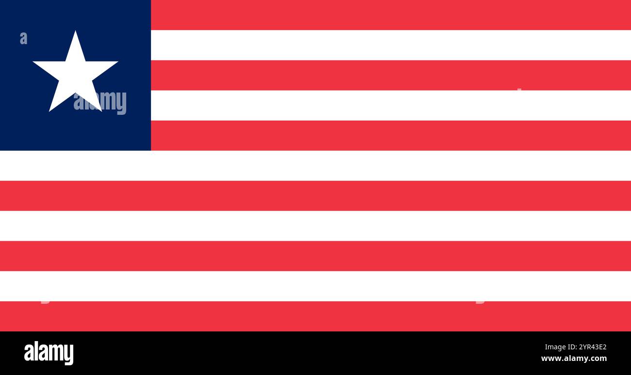 Liberia flag in official colors dimensions and aspect ratio Vector