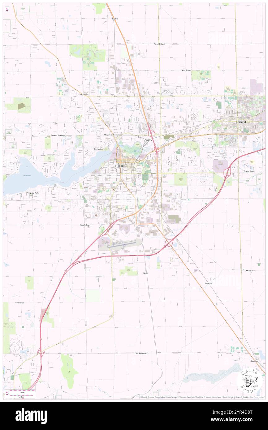 Map of holland michigan Cut Out Stock Images & Pictures Alamy