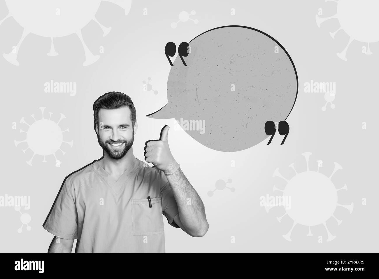 Doctor portrait collage Black and White Stock Photos & Images - Alamy