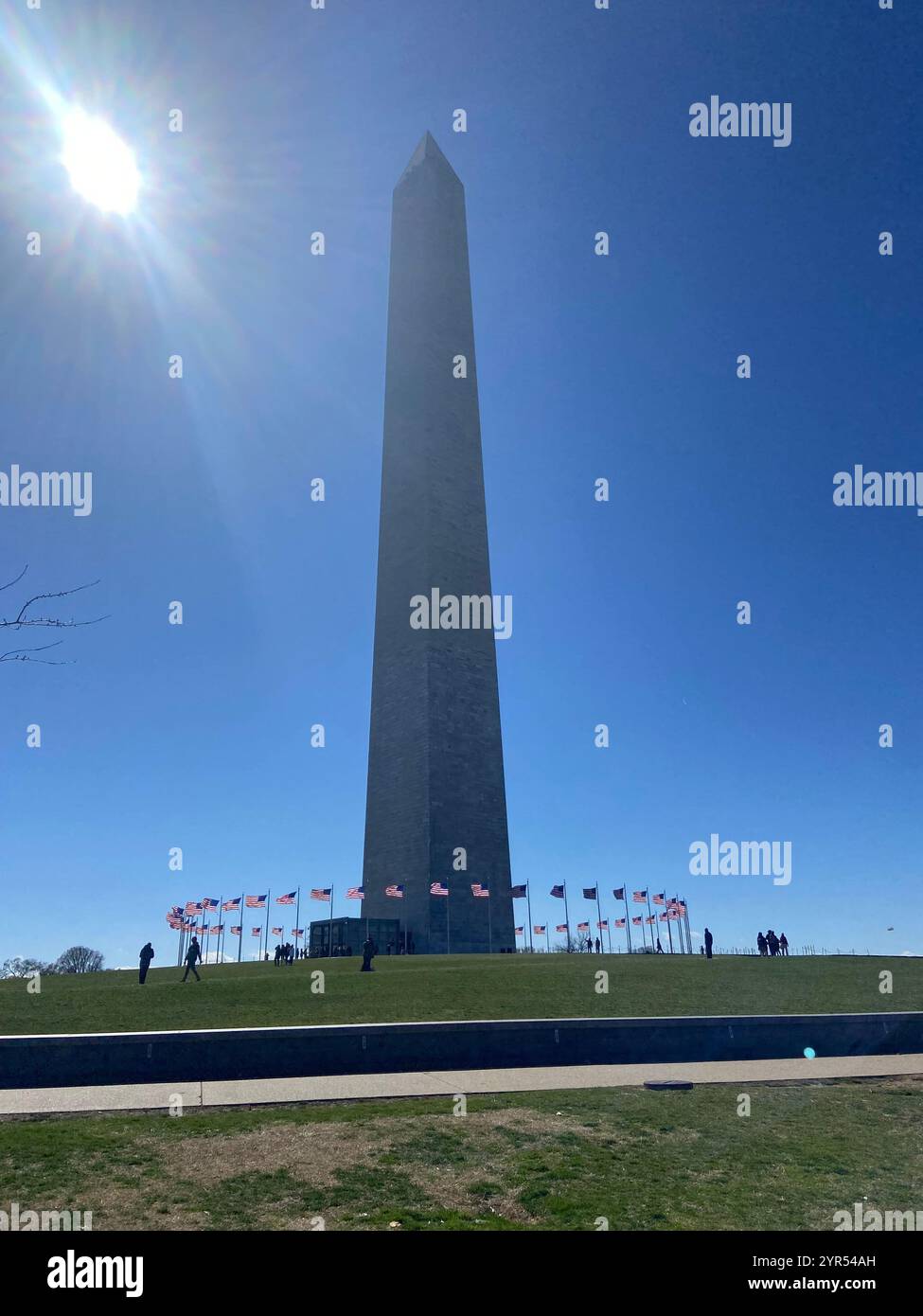 Washington Monument Up Close - Smartphone Captured Stock Image
