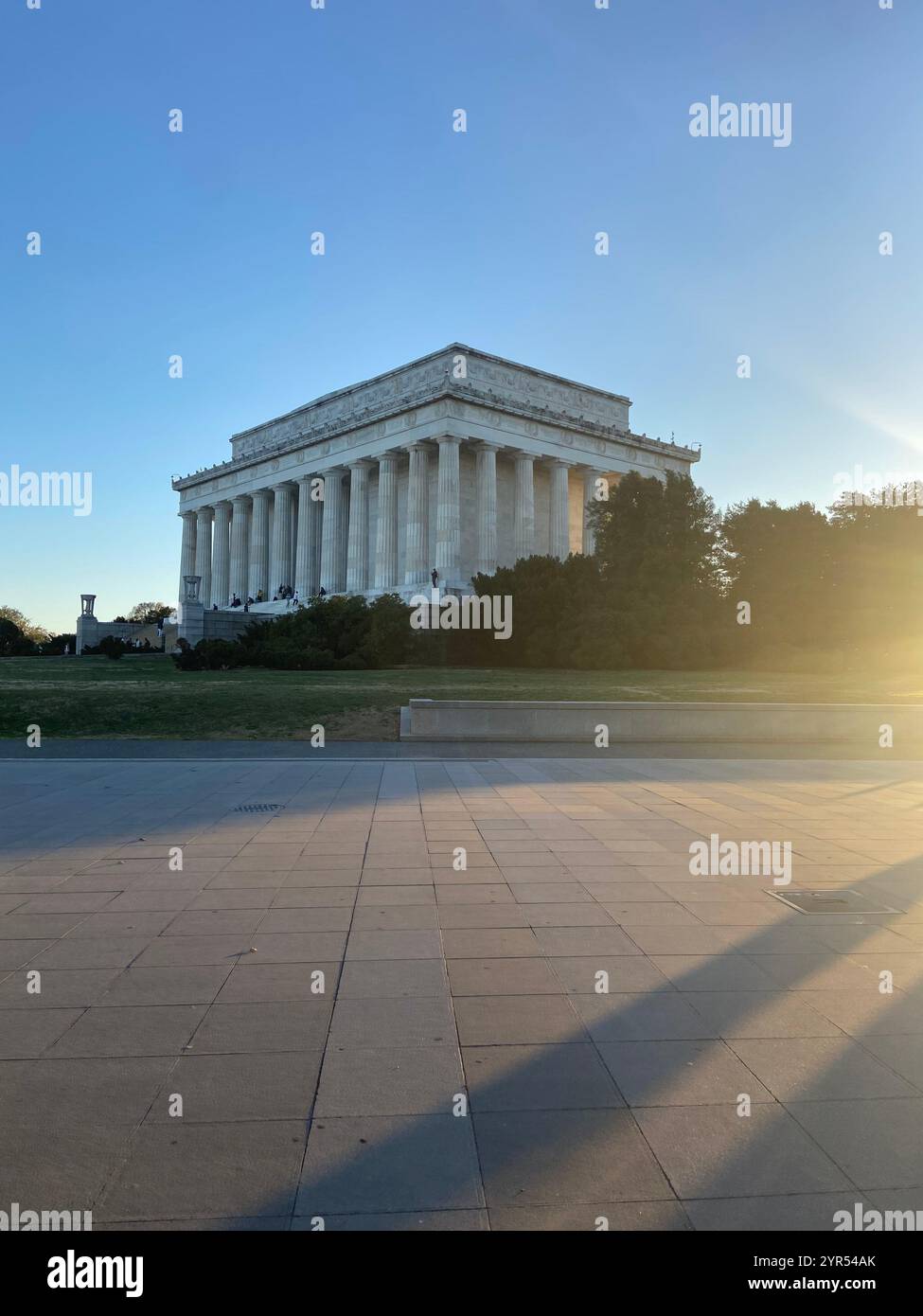 Side View of Lincoln Memorial - Smartphone Captured Stock Image