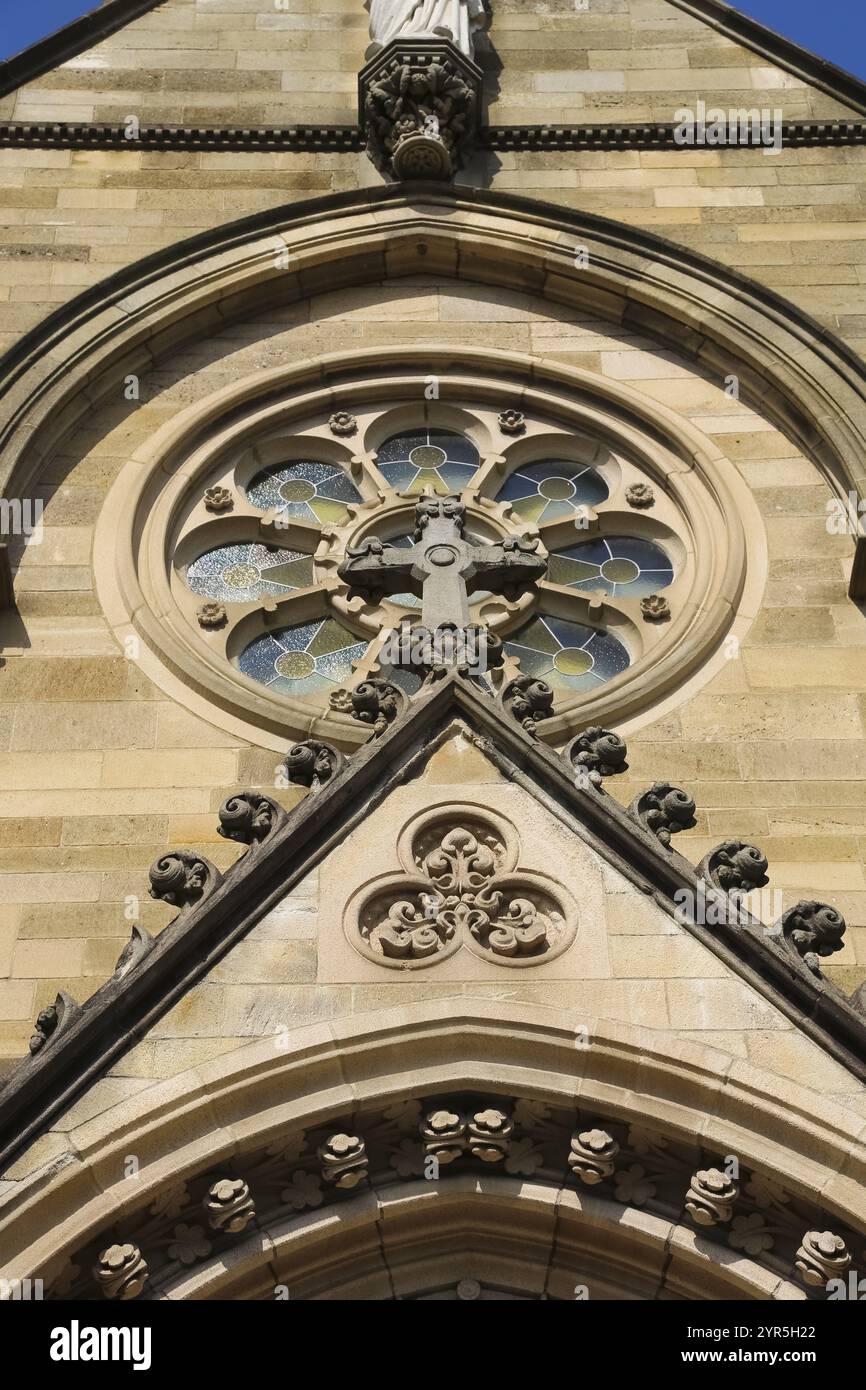 Sacral Window Cemetery Unter den Linden, neo-Gothic St Catherine's Church, church ...