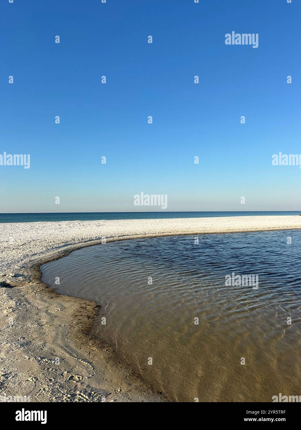 Coastal dune lake at Topsail Preserve State Park in Santa Rosa Beach, Florida - Smartphone Captured Stock Image