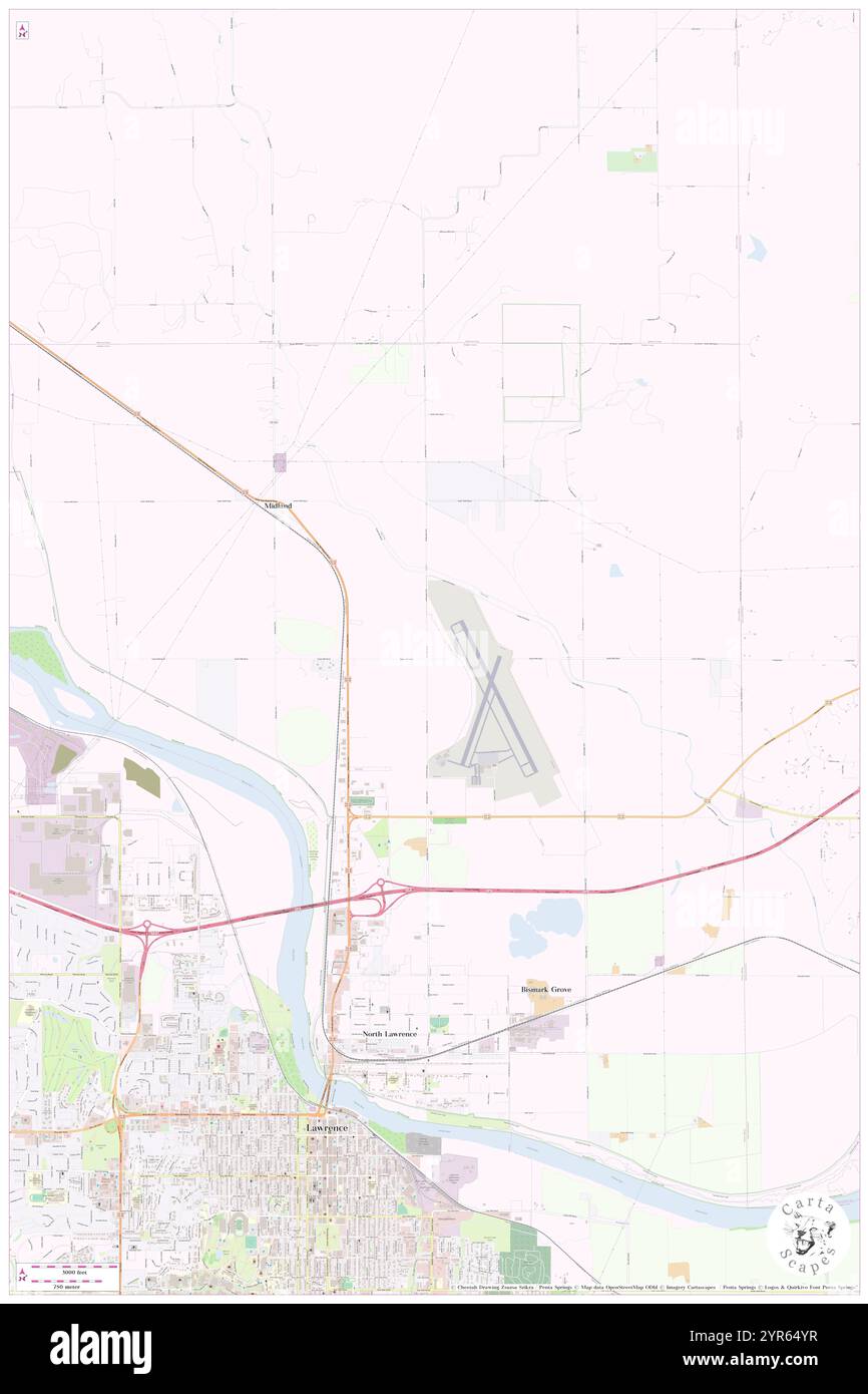 Vintage map of kansas hi-res stock photography and images - Page 