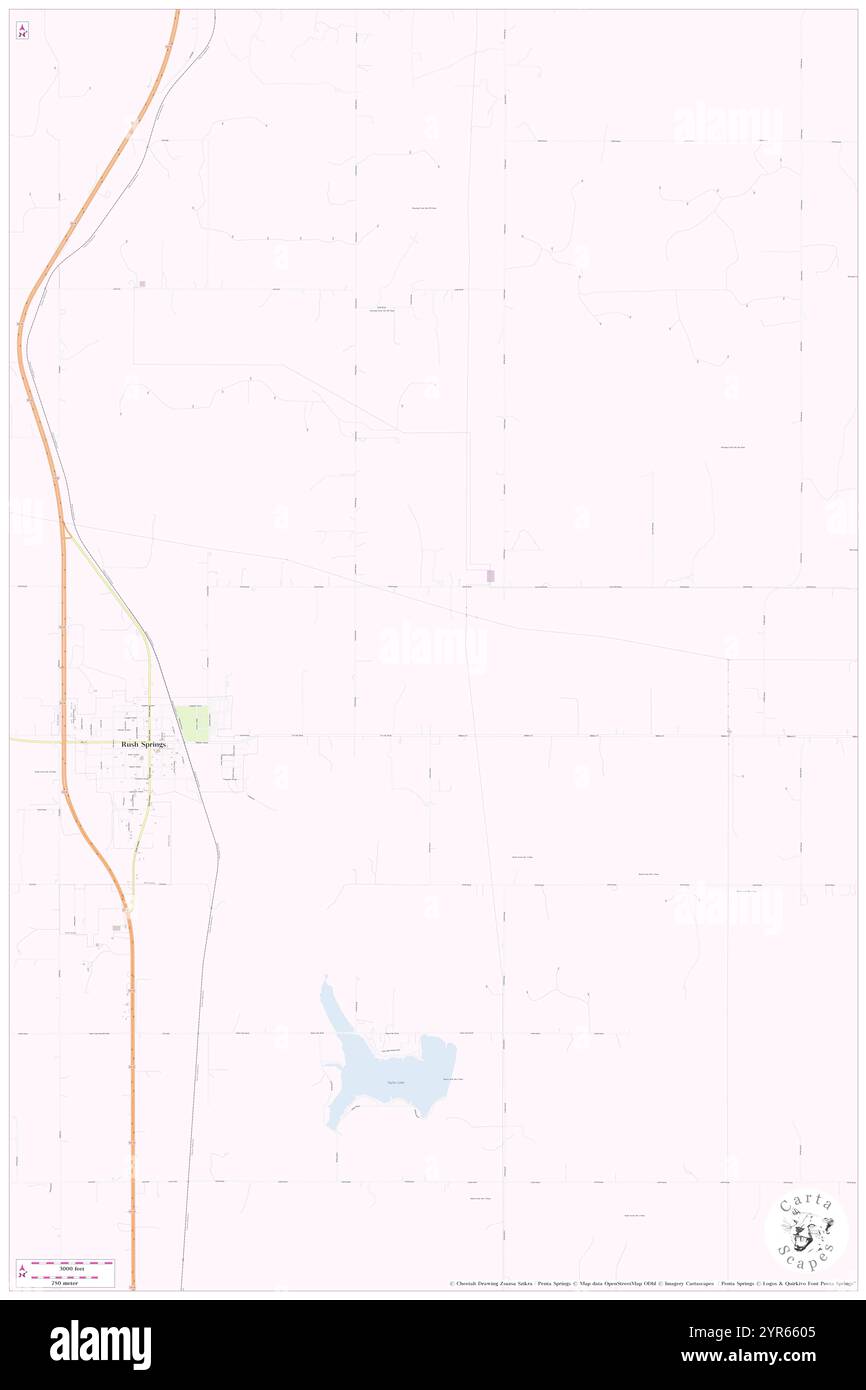 Township of Rush Springs, Grady County, US, United States, Oklahoma, N 34 47' 30'', S 97 55' 21'', map, Cartascapes Map published in 2024. Explore Cartascapes, a map revealing Earth's diverse landscapes, cultures, and ecosystems. Journey through time and space, discovering the interconnectedness of our planet's past, present, and future. Stock Photo