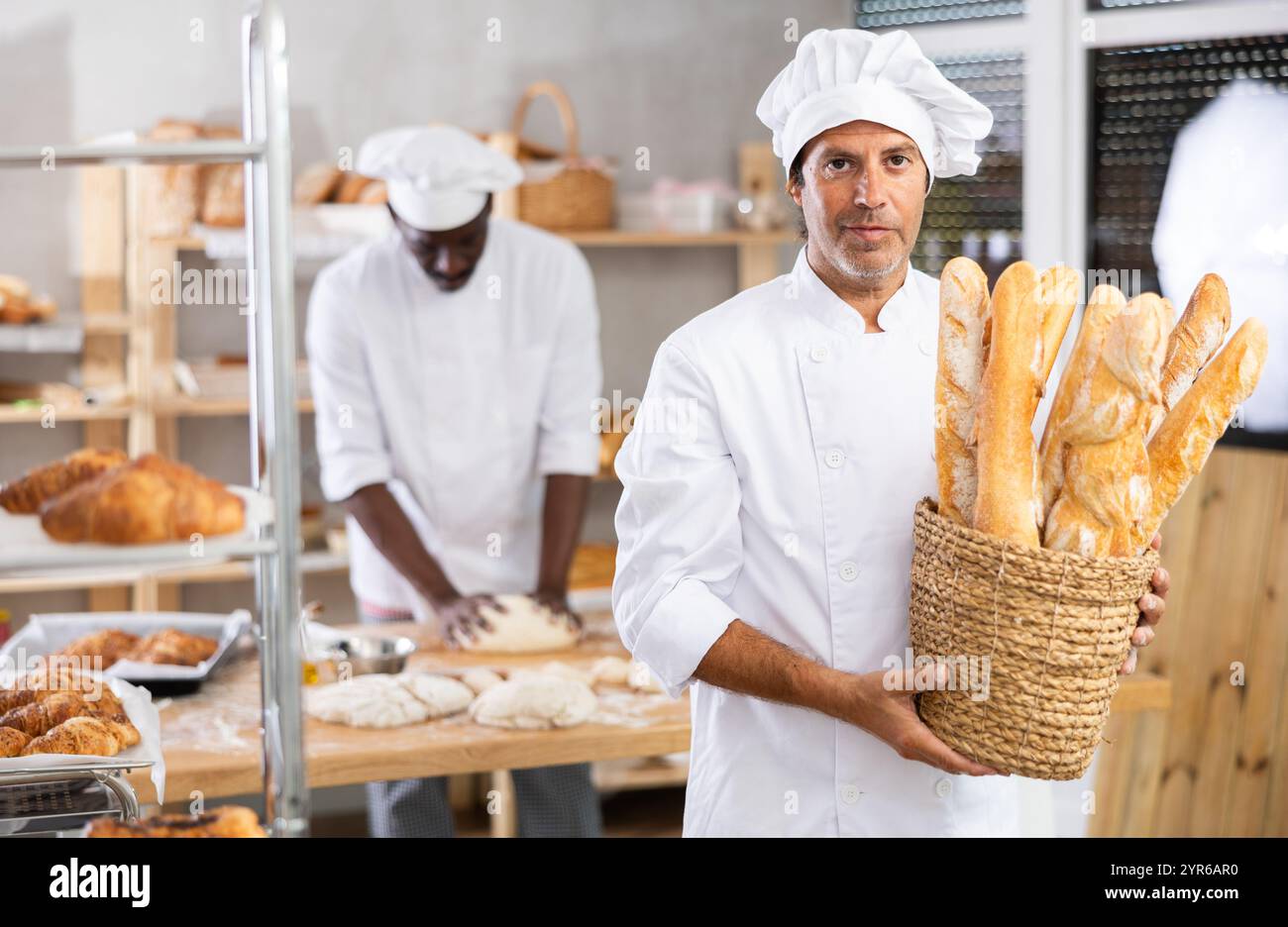 American chef baker cook basket hi-res stock photography and images - Alamy
