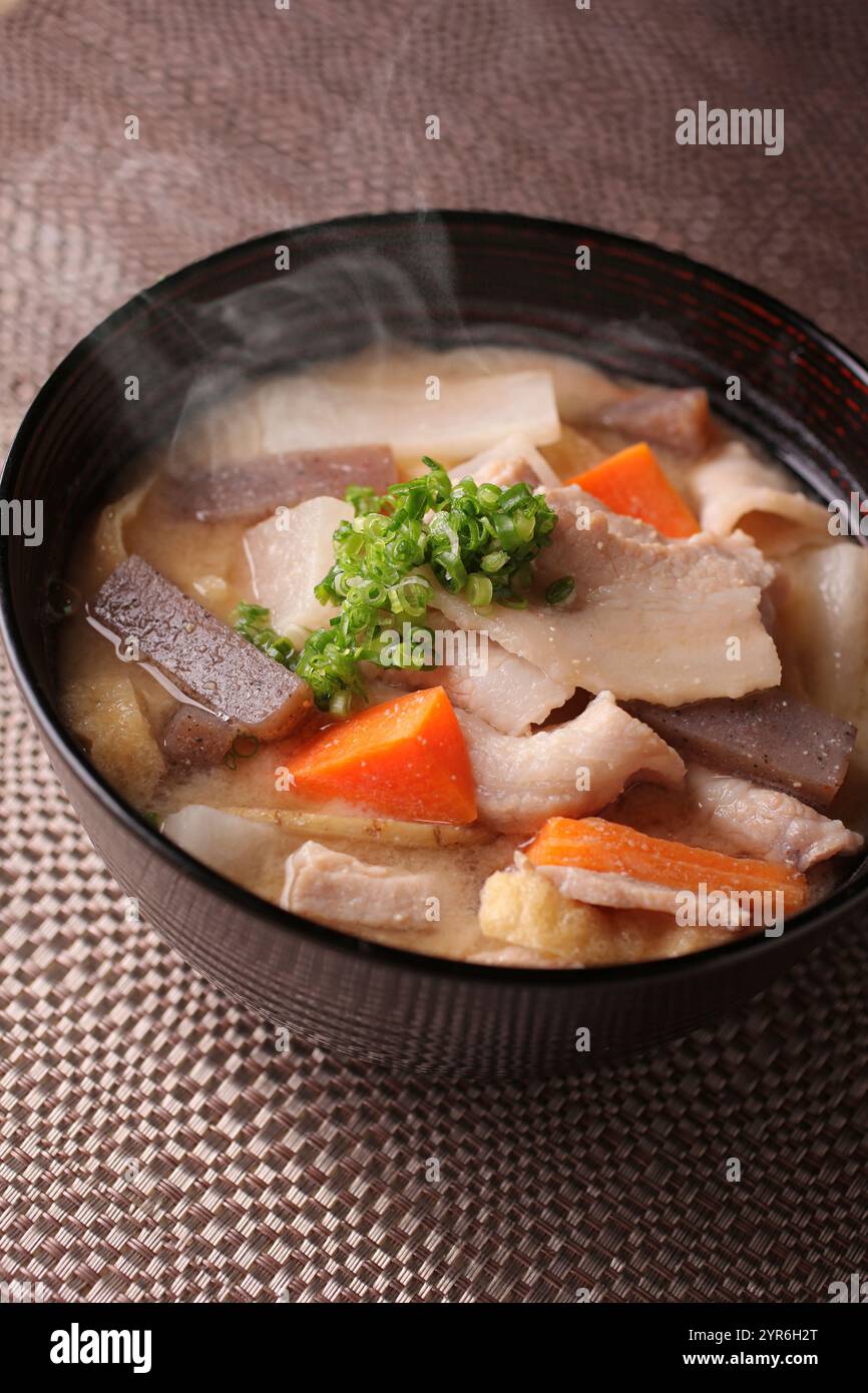 Miso Pork Soup Stock Photo Alamy