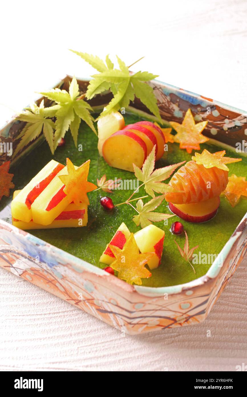 Boiled sweet potato with lemon Stock Photo - Alamy