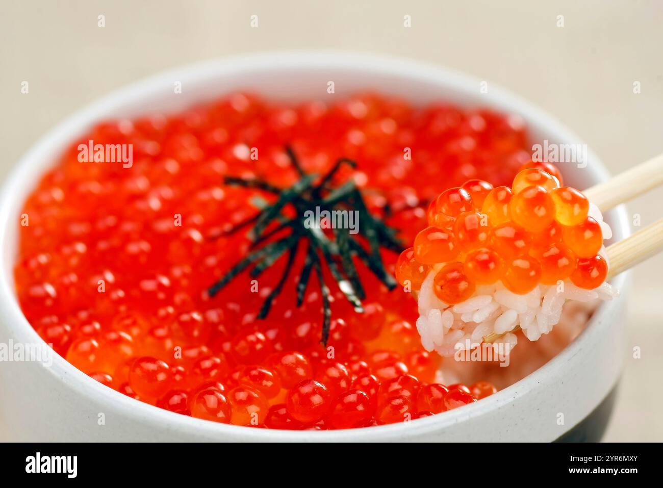 Salmon Roe Rice Salmon donburi hi-res stock photography and images - Alamy