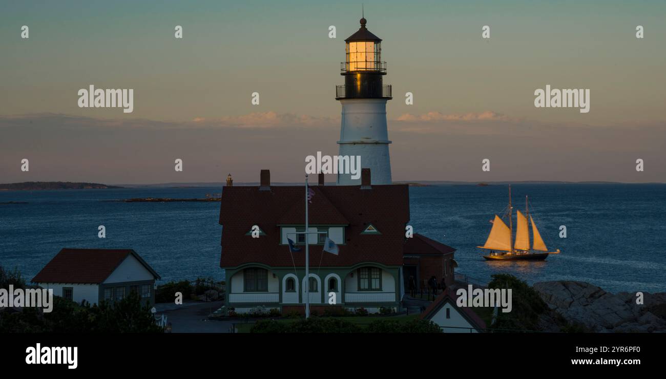 October Lighthouse October 2021, Portland, Maine, USA - Portland Head Light is a historic ...