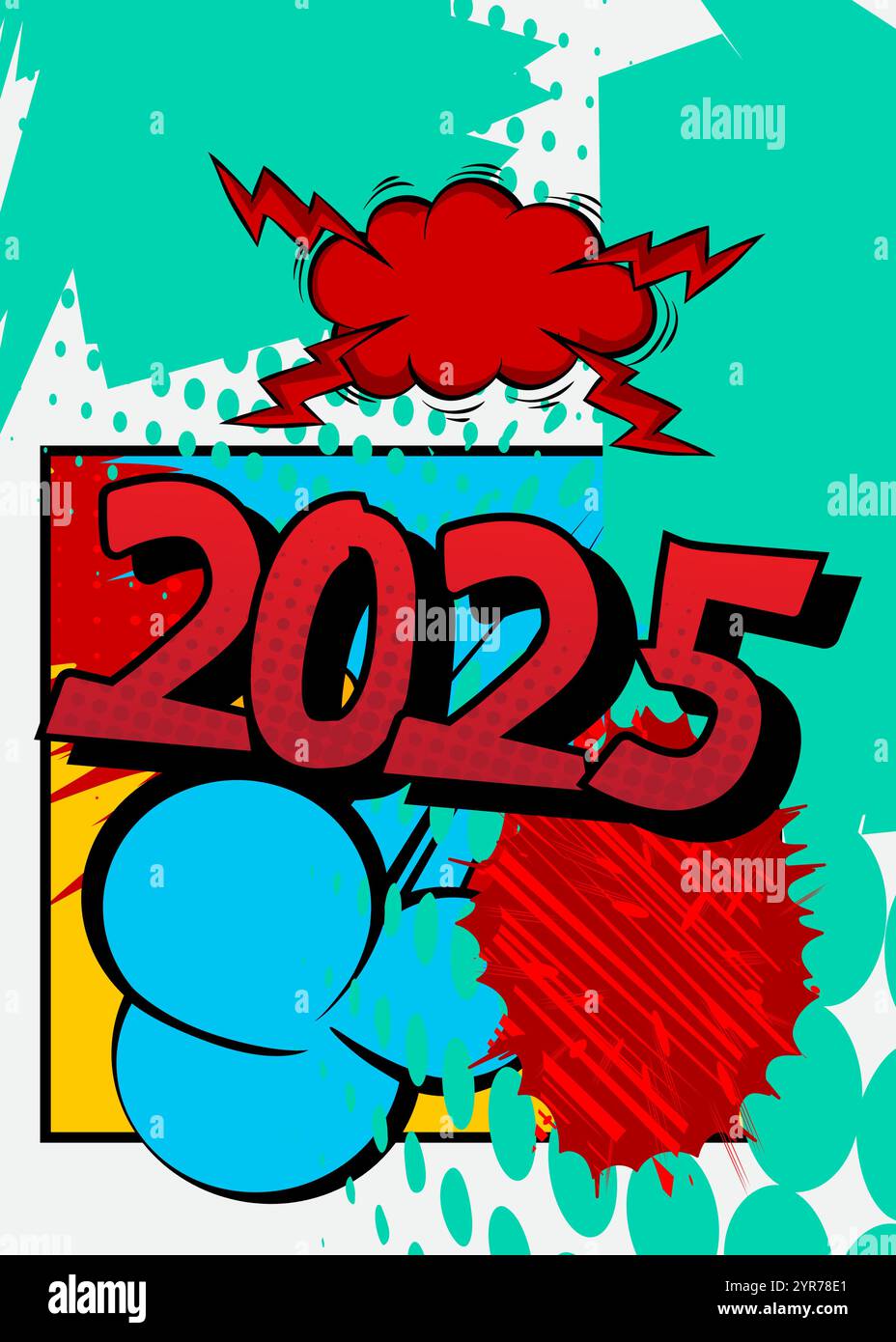 Cartoon 2025 Comic Book Poster Retro Vector Comics Pop Art Design Cartoon 2025 Comic Book Poster Retro Vector Comics Pop Art Design 2YR78E1