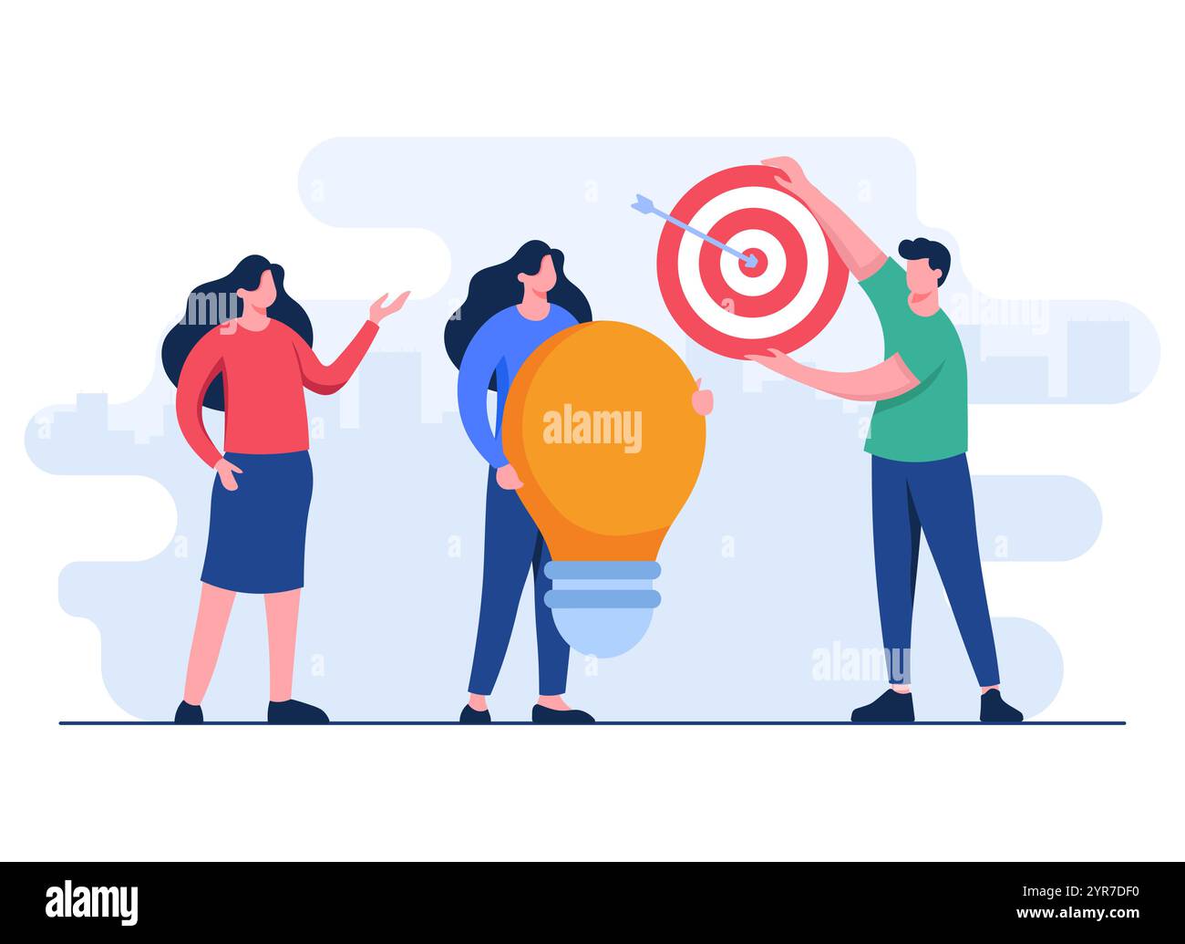 Building process concept team cartoon hi-res stock photography and ...