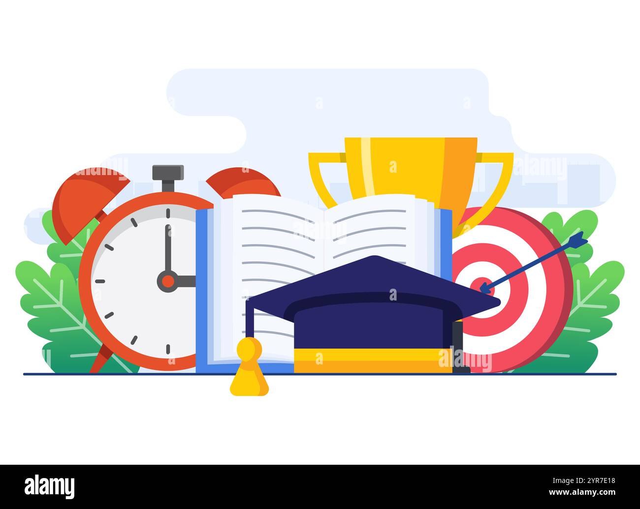 Graduation and education concept flat illustration vector template for ...