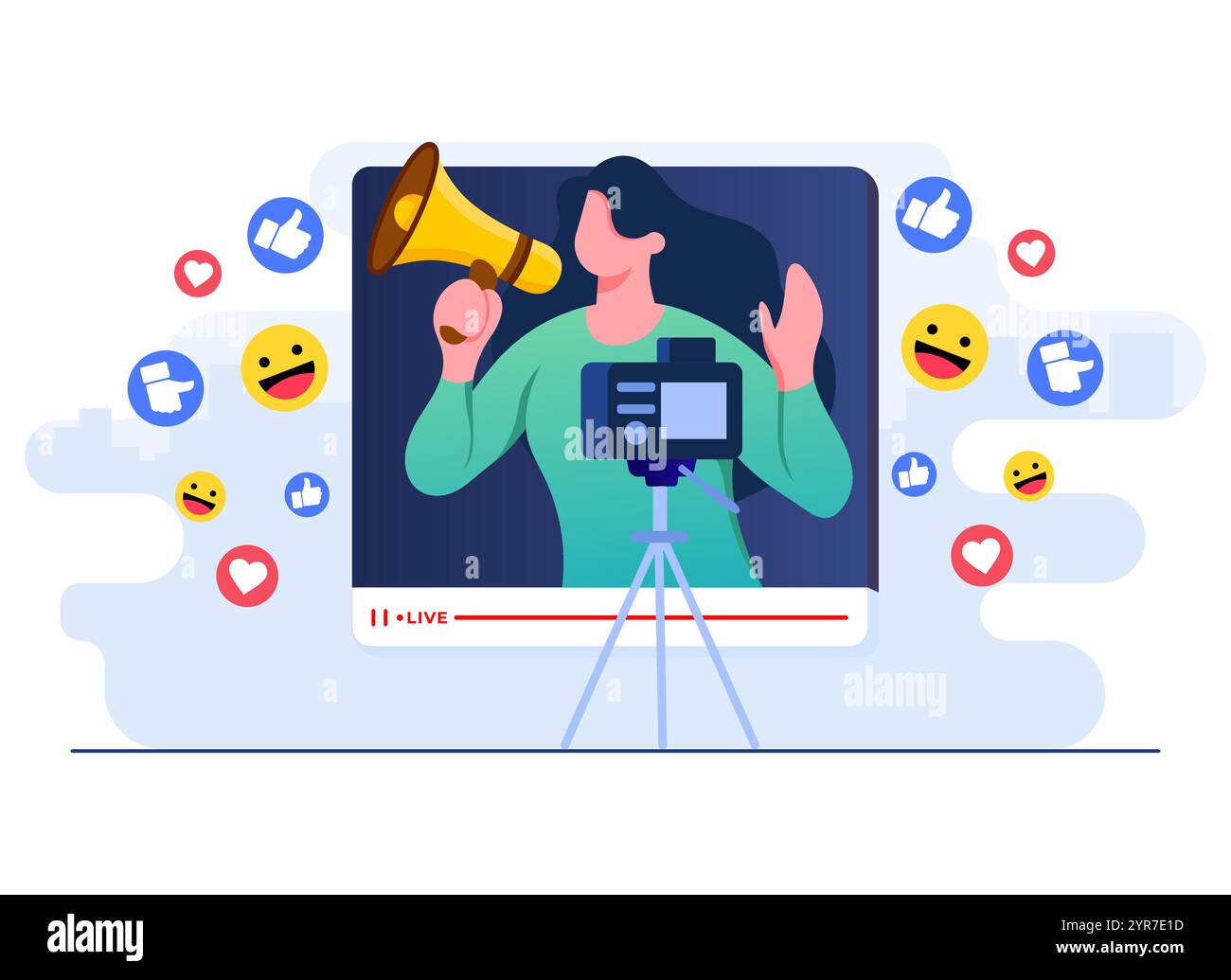 Social media content creator template Cut Out Stock Images Pictures Social media content creator template Cut Out Stock Images Pictures