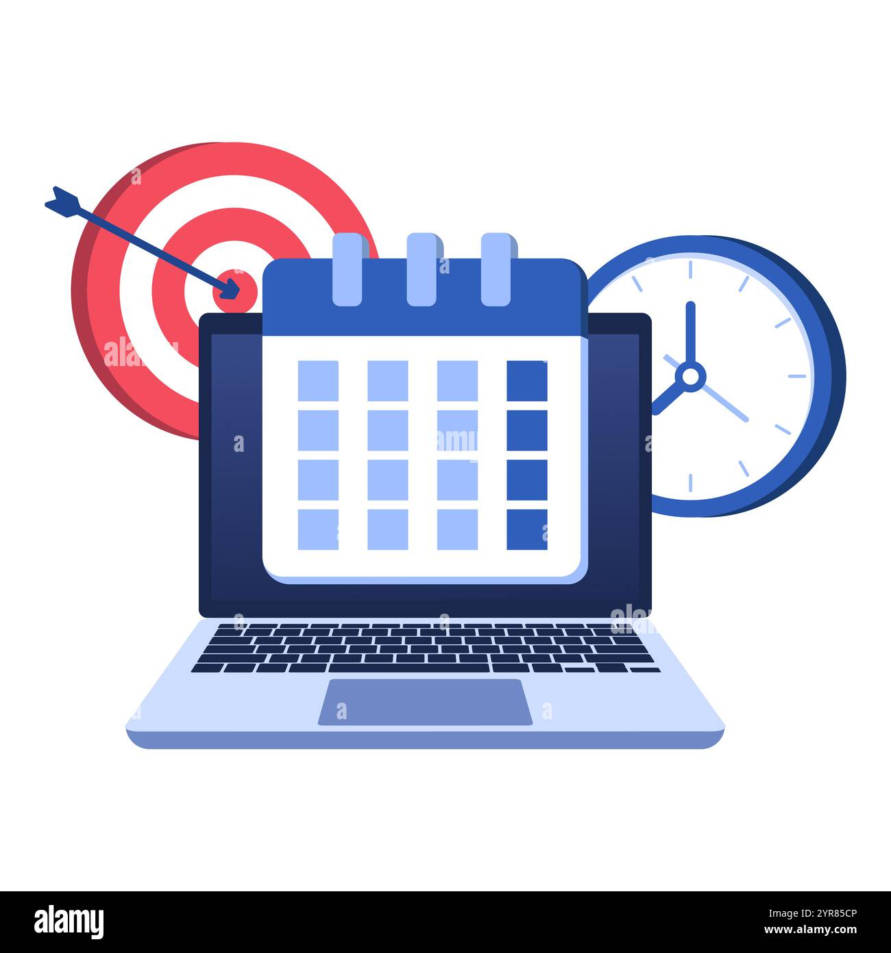 Time management concept flat illustration vector template Stock Vector ...